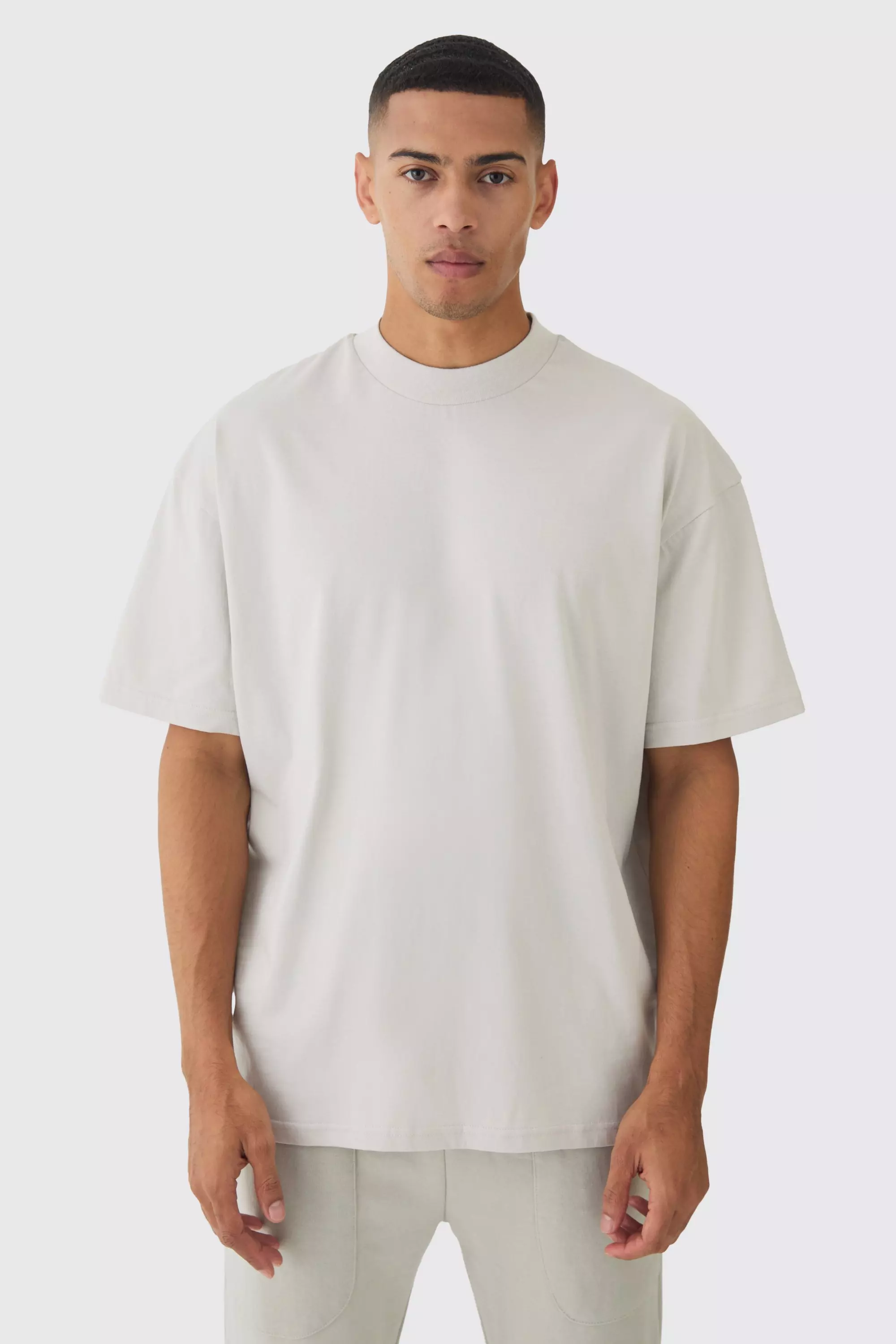 Grey Man Oversized Extended Neck Heavyweight T-shirt