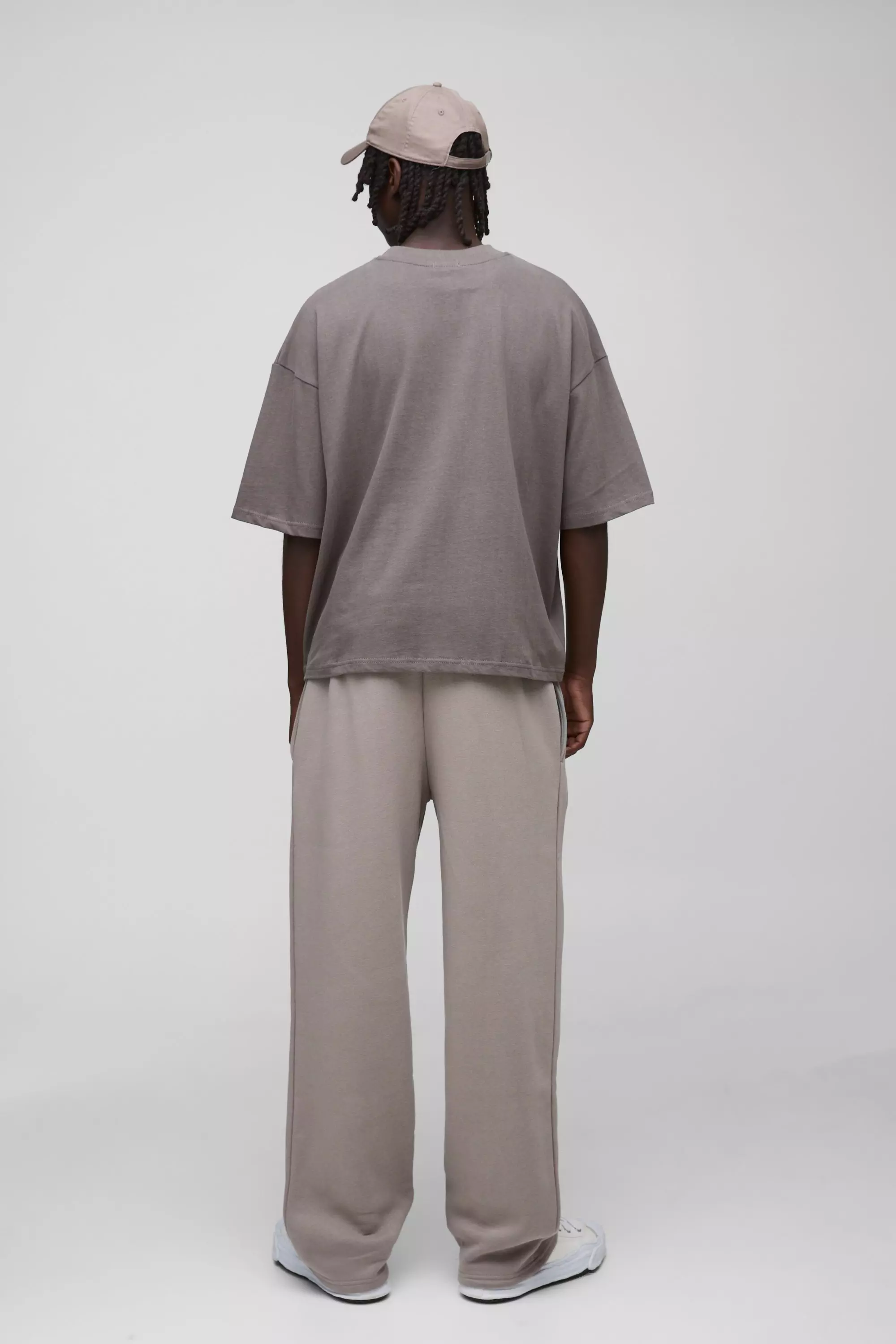 T-shirt épais oversize à col montant, Brown autre image
