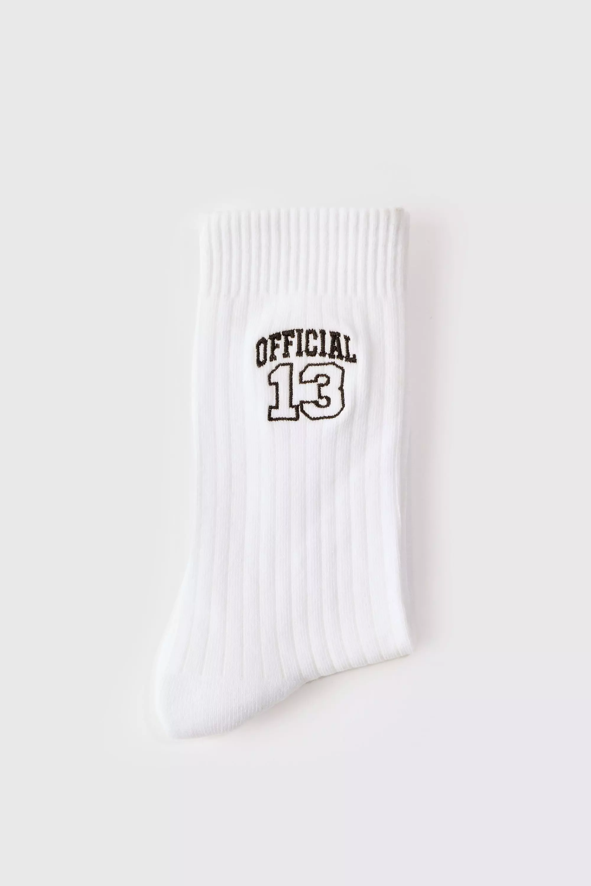 White Jacquard Varsity Sports Socks alternative image