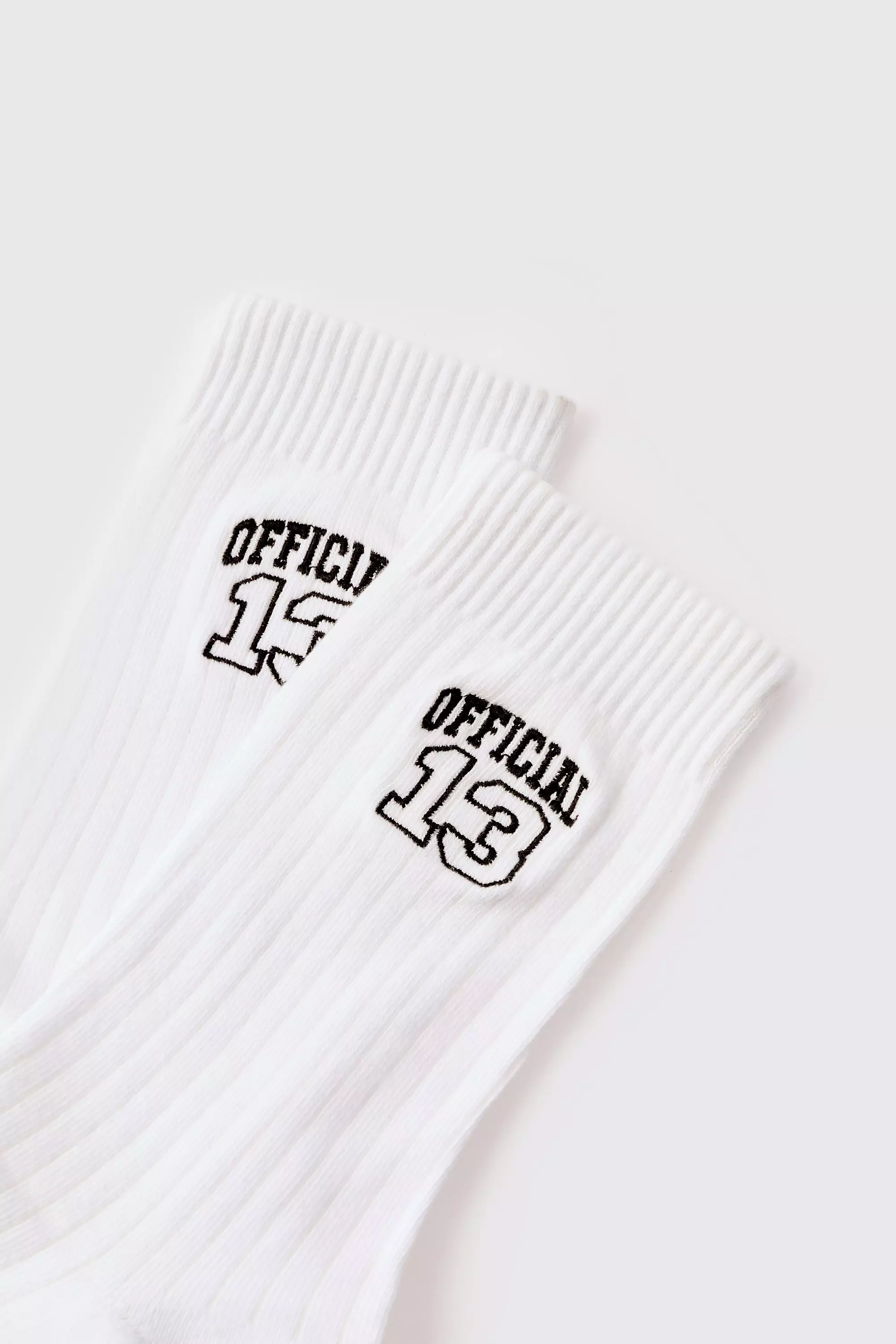 White Jacquard Varsity Sports Socks alternative image