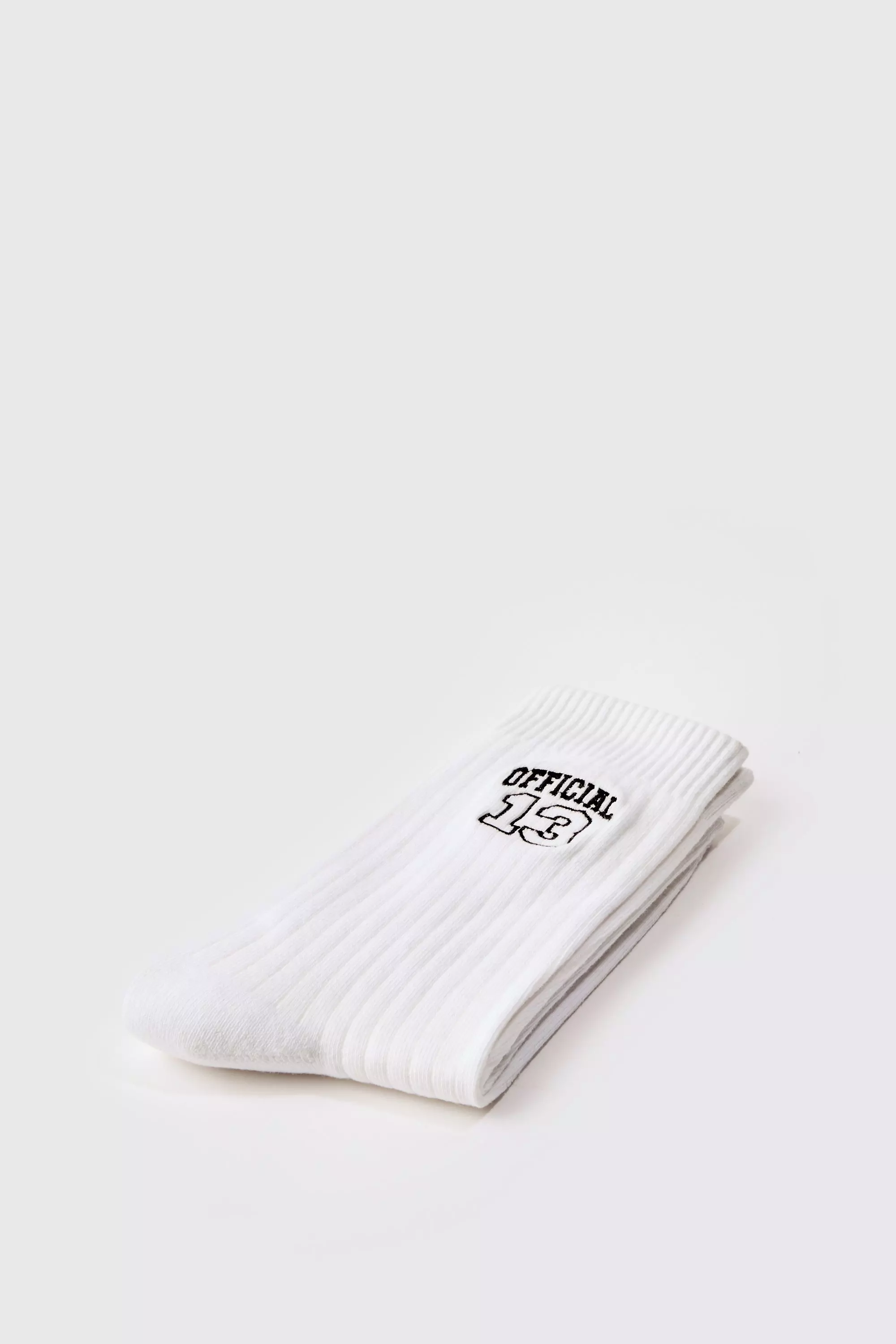 White Jacquard Varsity Sports Socks alternative image