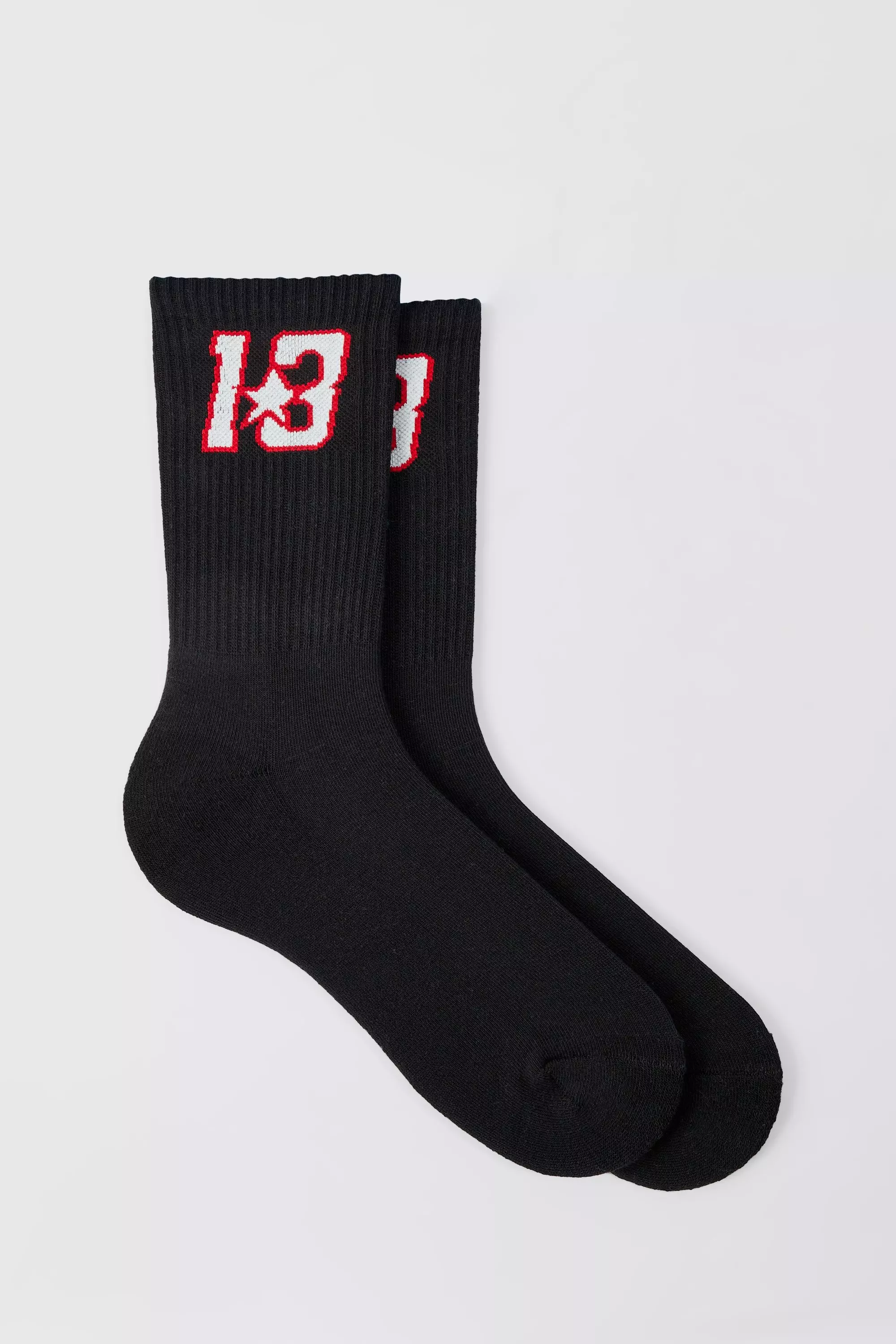 Black Jacquard 13 Graphic Sports Sock