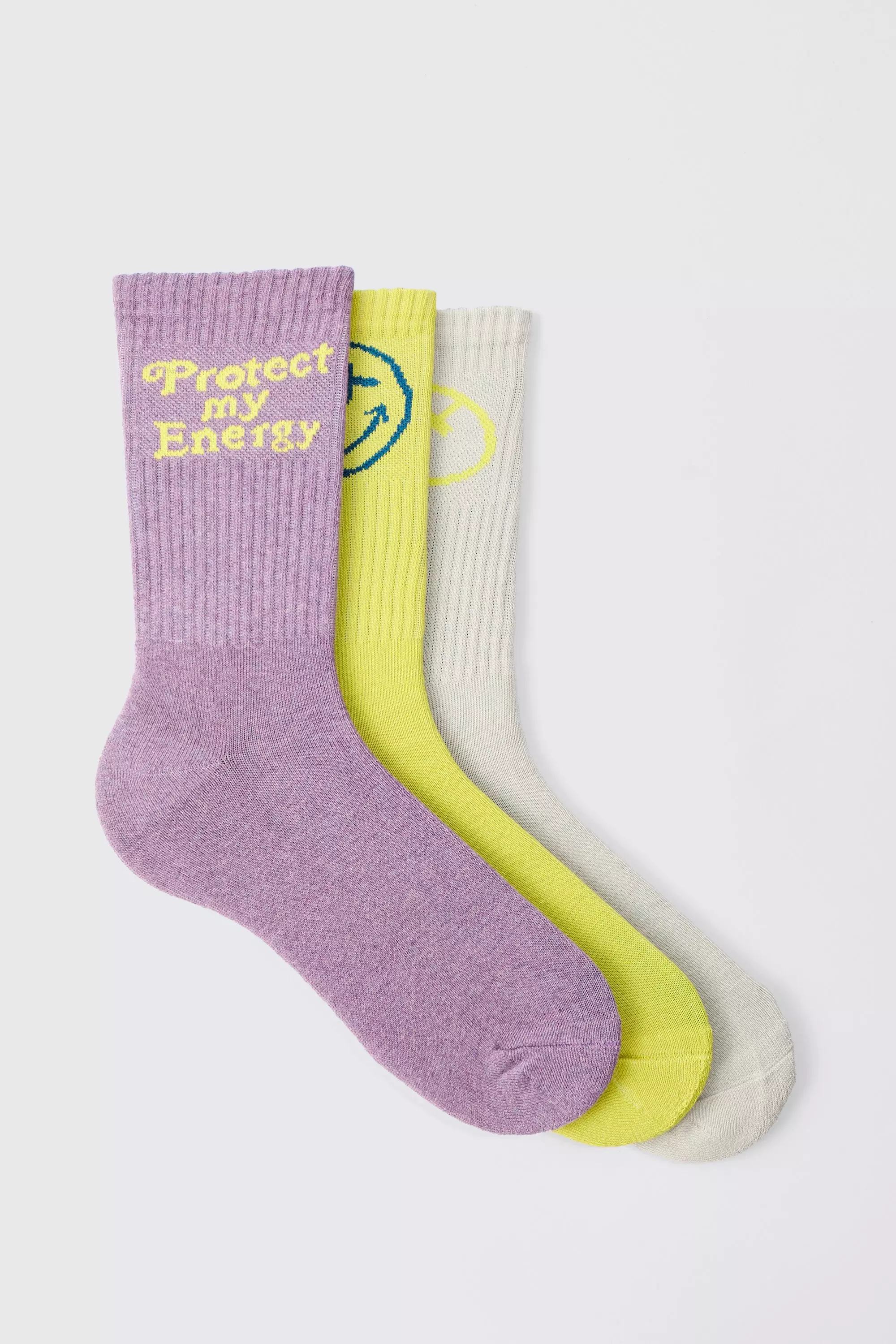 3 Pack Graphic Socks Multi