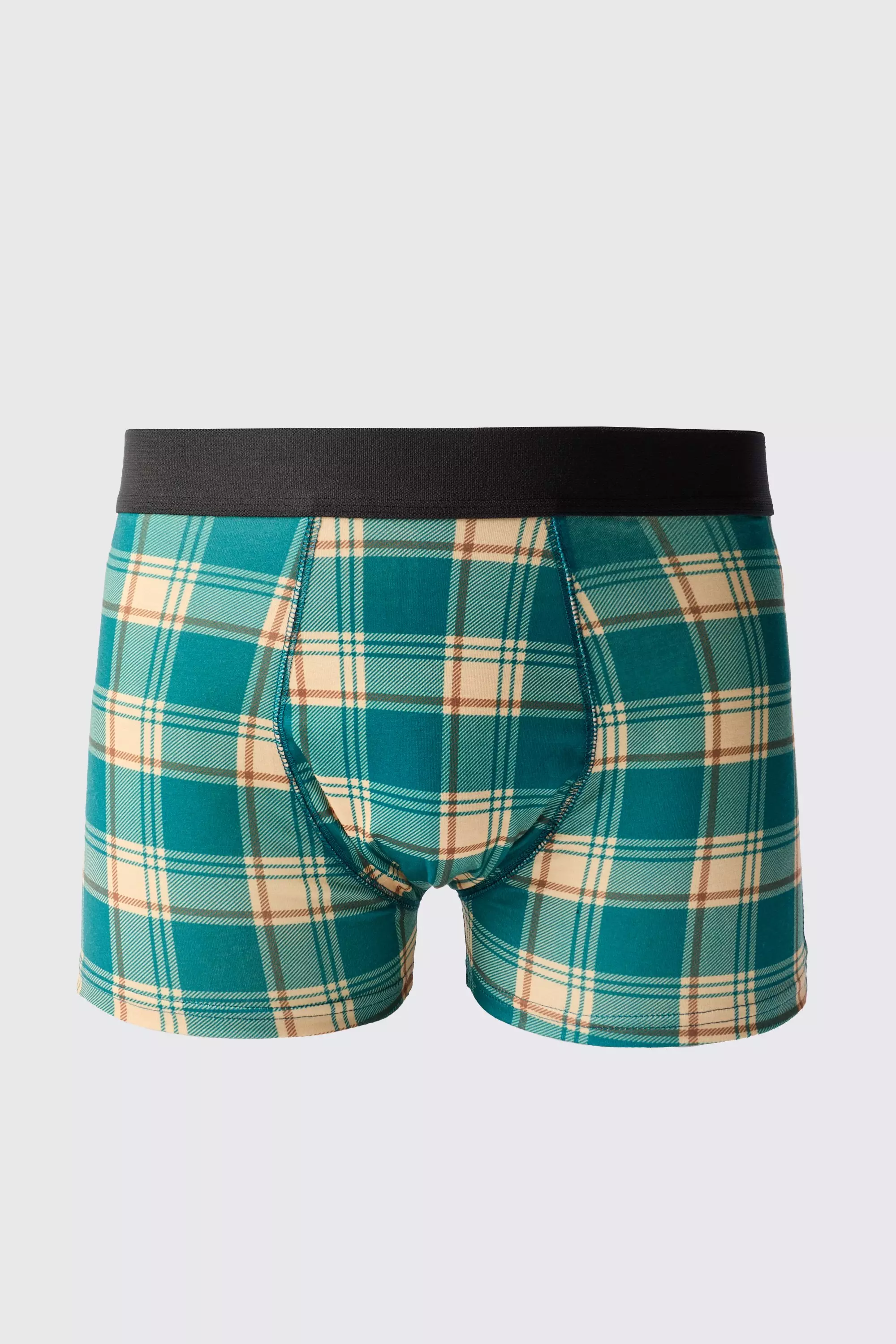 Plaid Printed Boxers Green