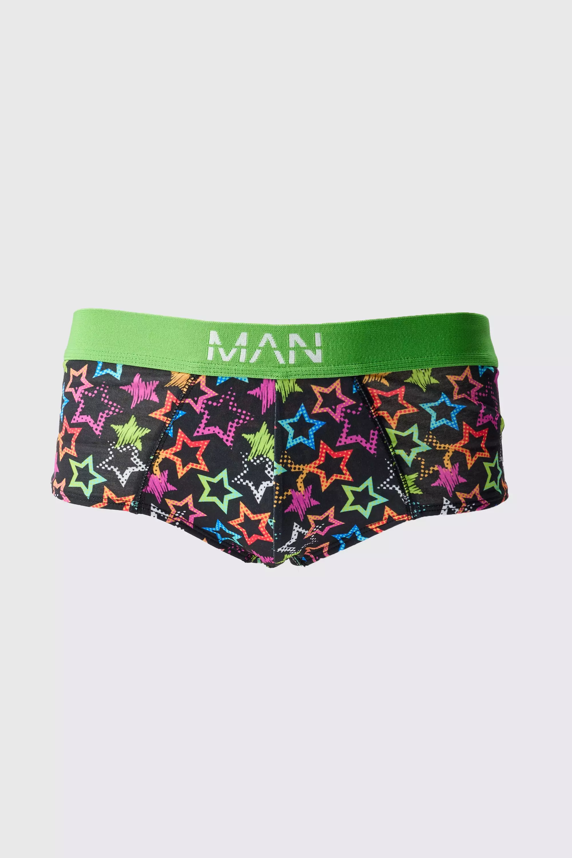 Man Star Printed Briefs Multi