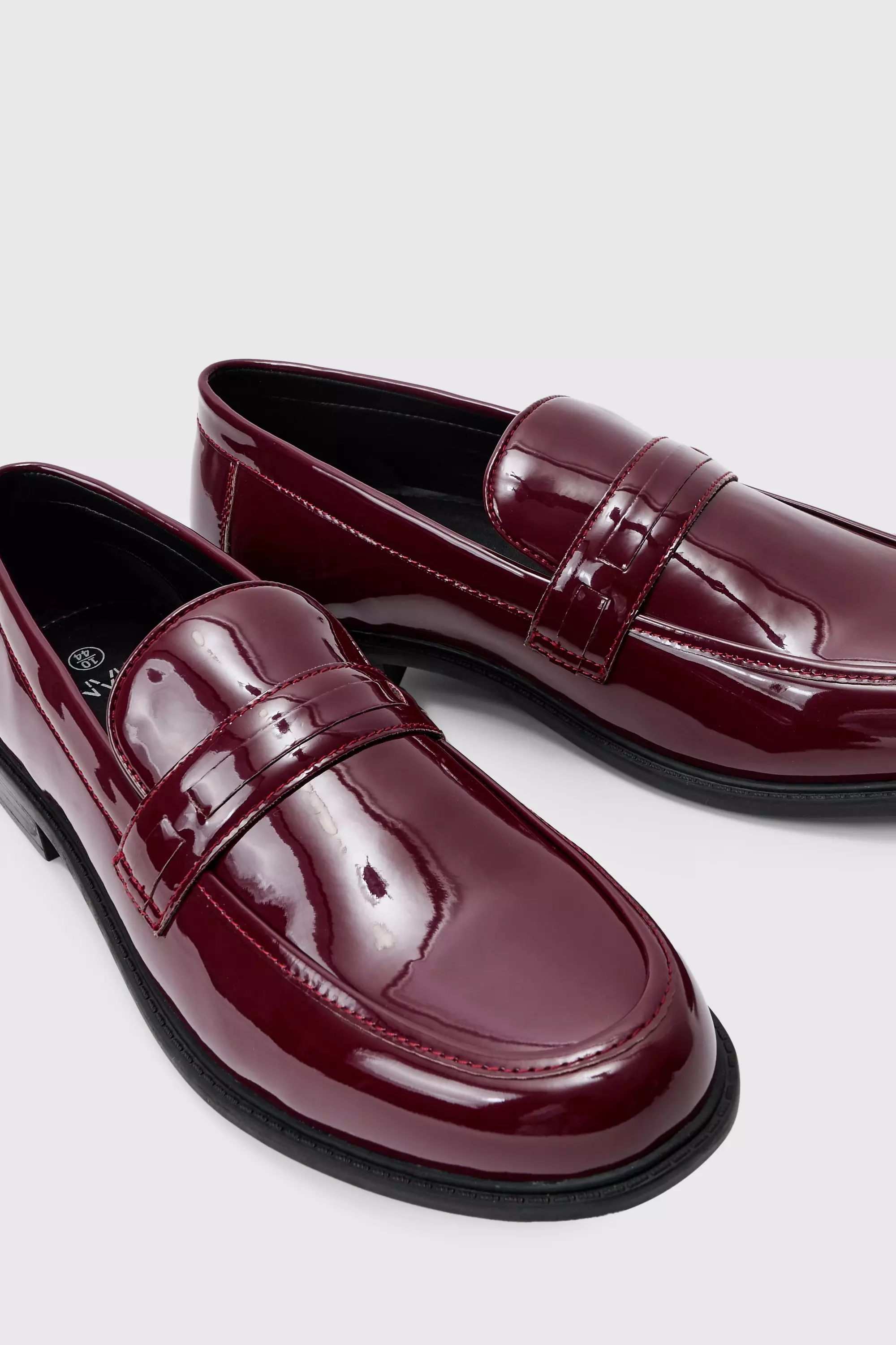 Mocassins vernis, Burgundy autre image