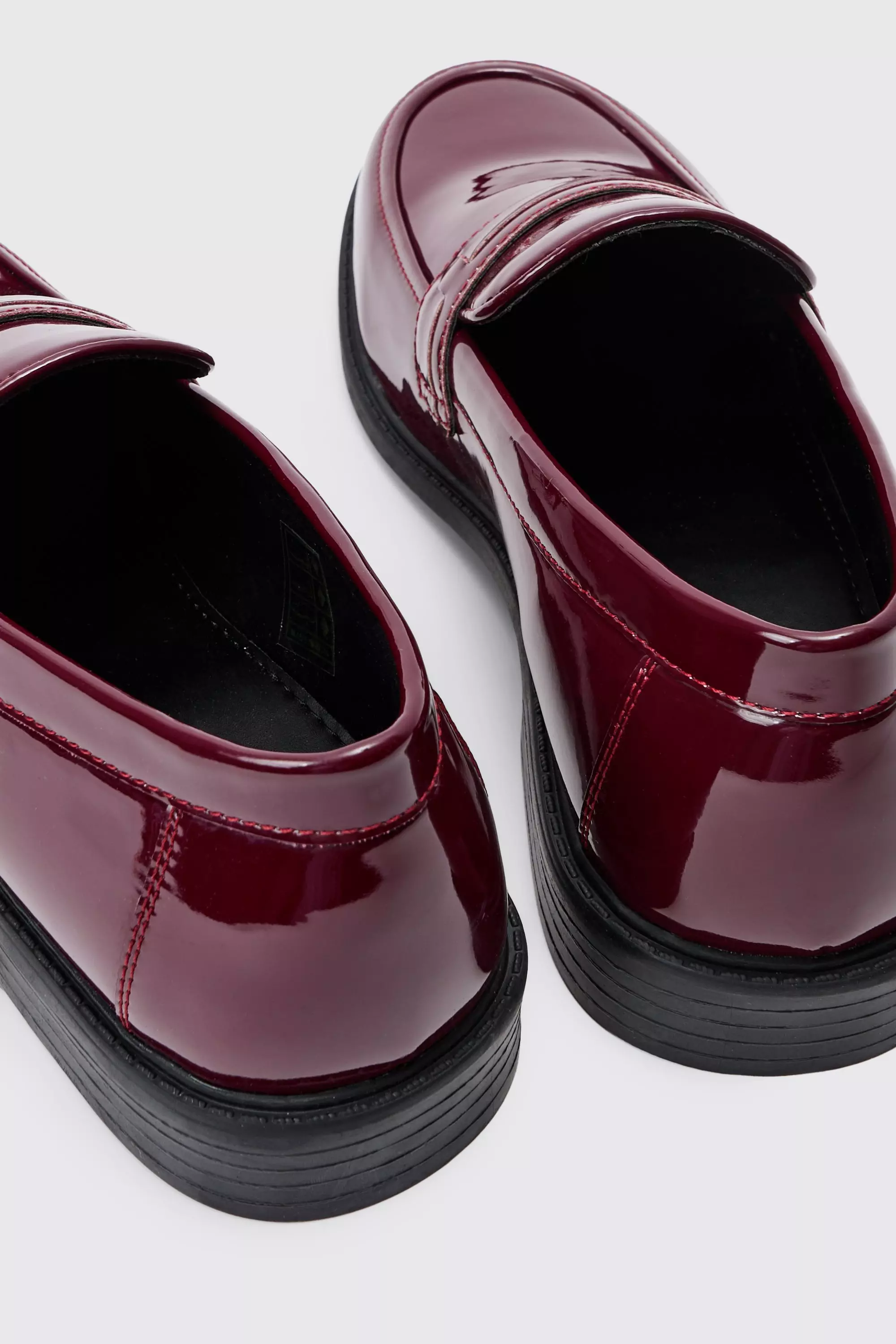 Mocassins vernis, Burgundy autre image