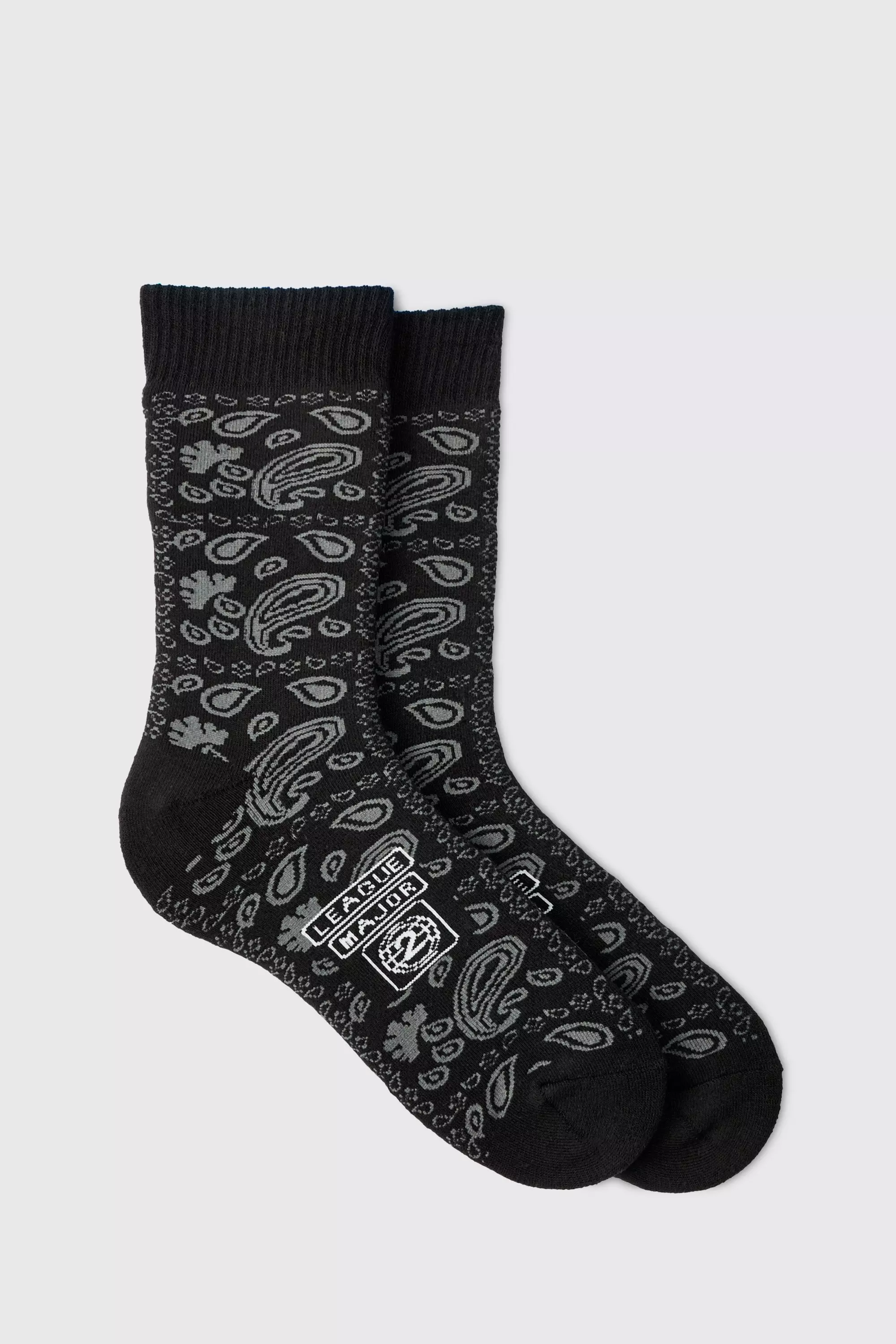 Major League Logo Sports Socks Black