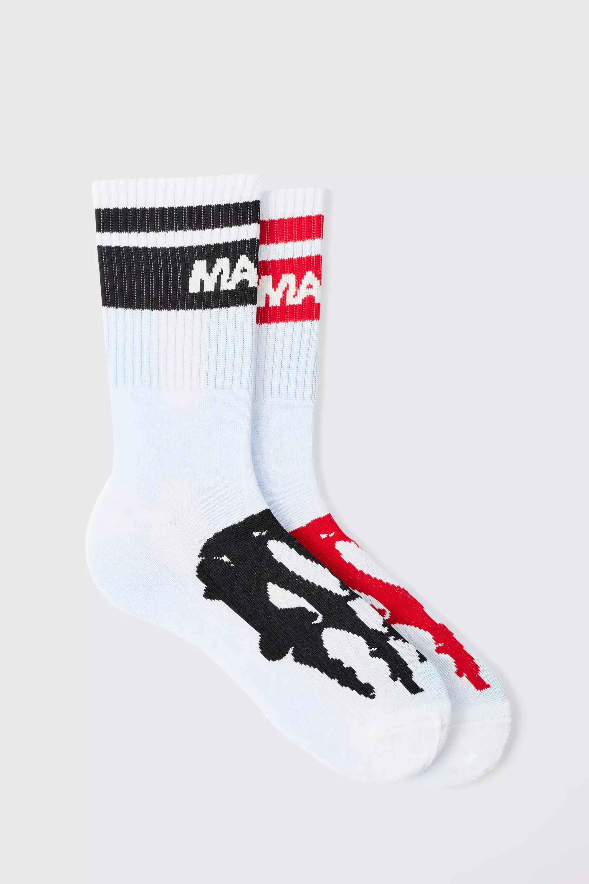 2 Pack Major League Skeleton Sports Socks Multi