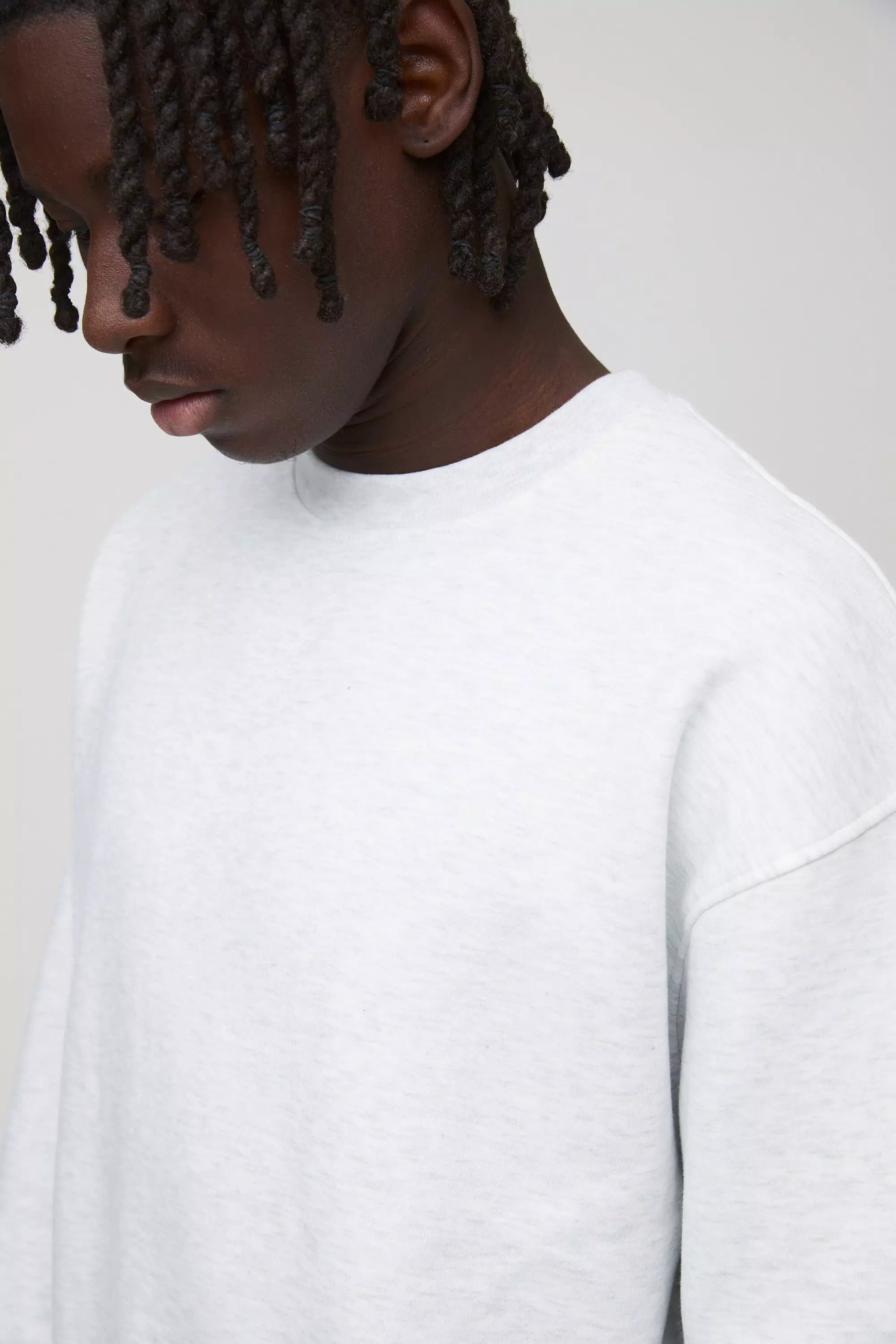 Basic Oversize Rundhals-Sweatshirt, Ash grey alternatives Bild