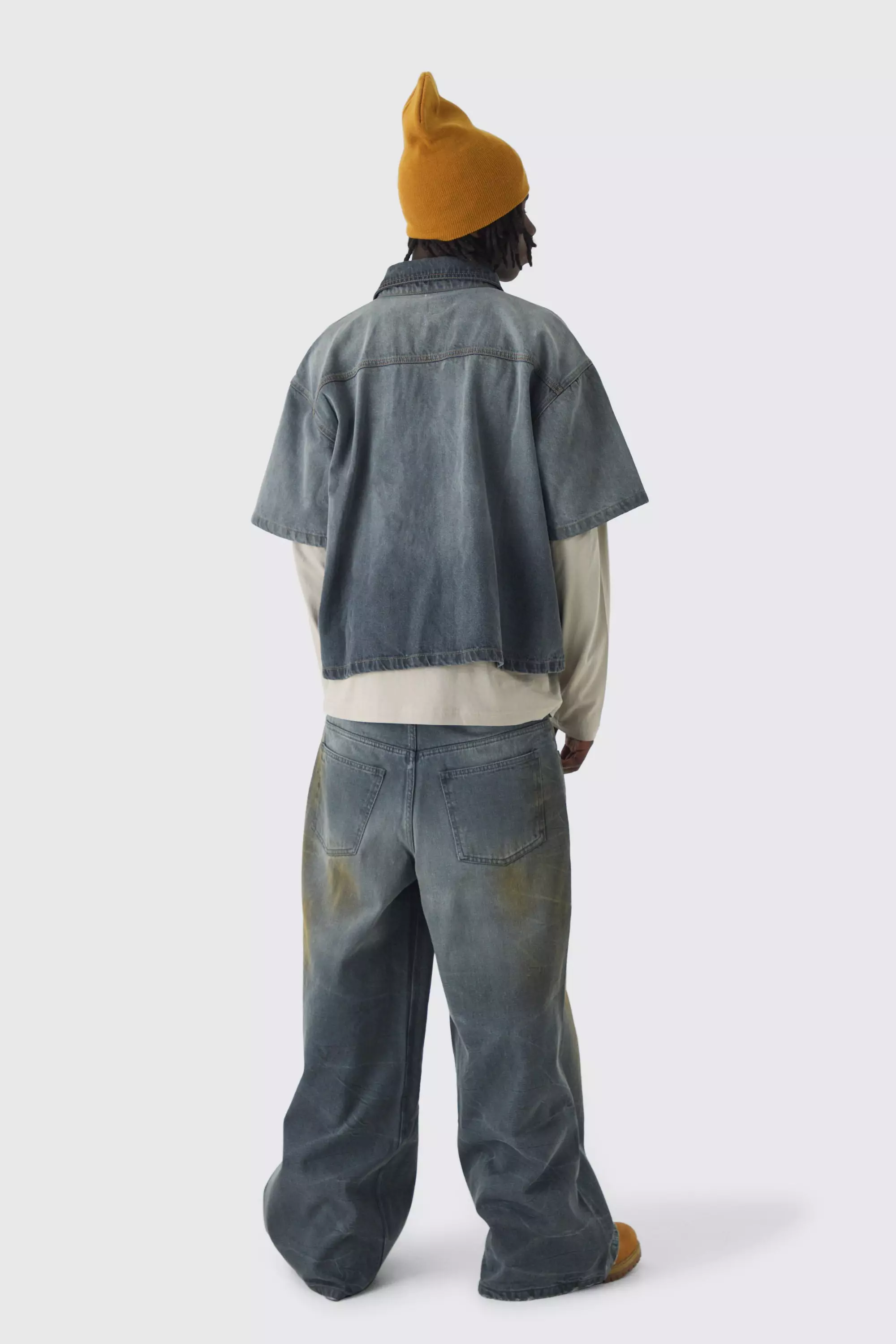 Oversized Boxy Denim Shirt | boohooMAN USA
