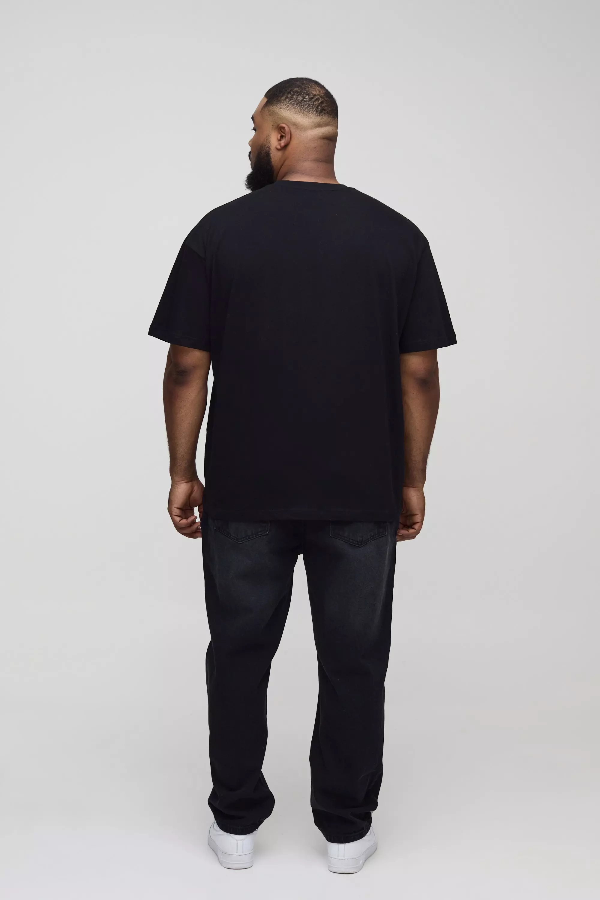 Plus Straight Rigid Jean | boohooMAN