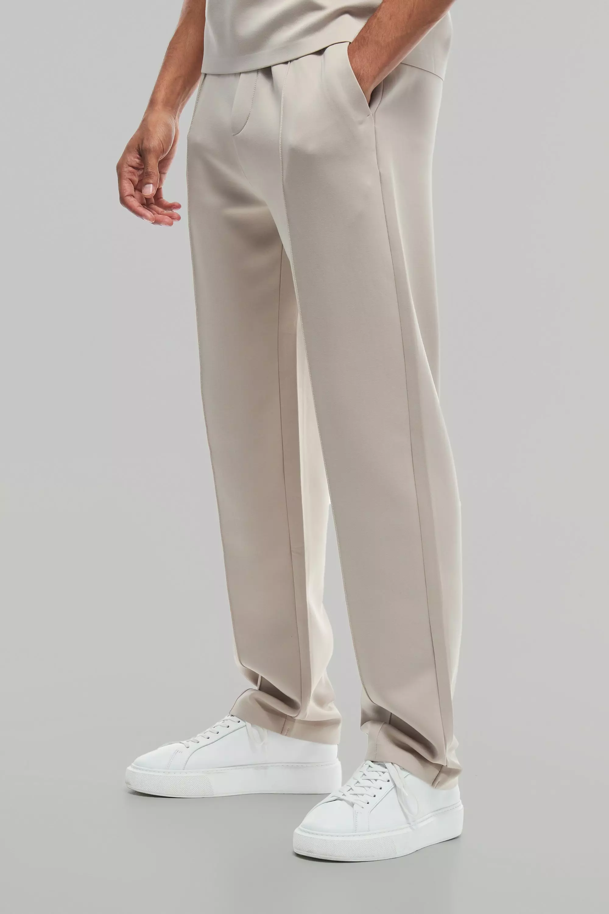 Sand Regular Fit Premium Scuba Pintuck Jogger alternative image