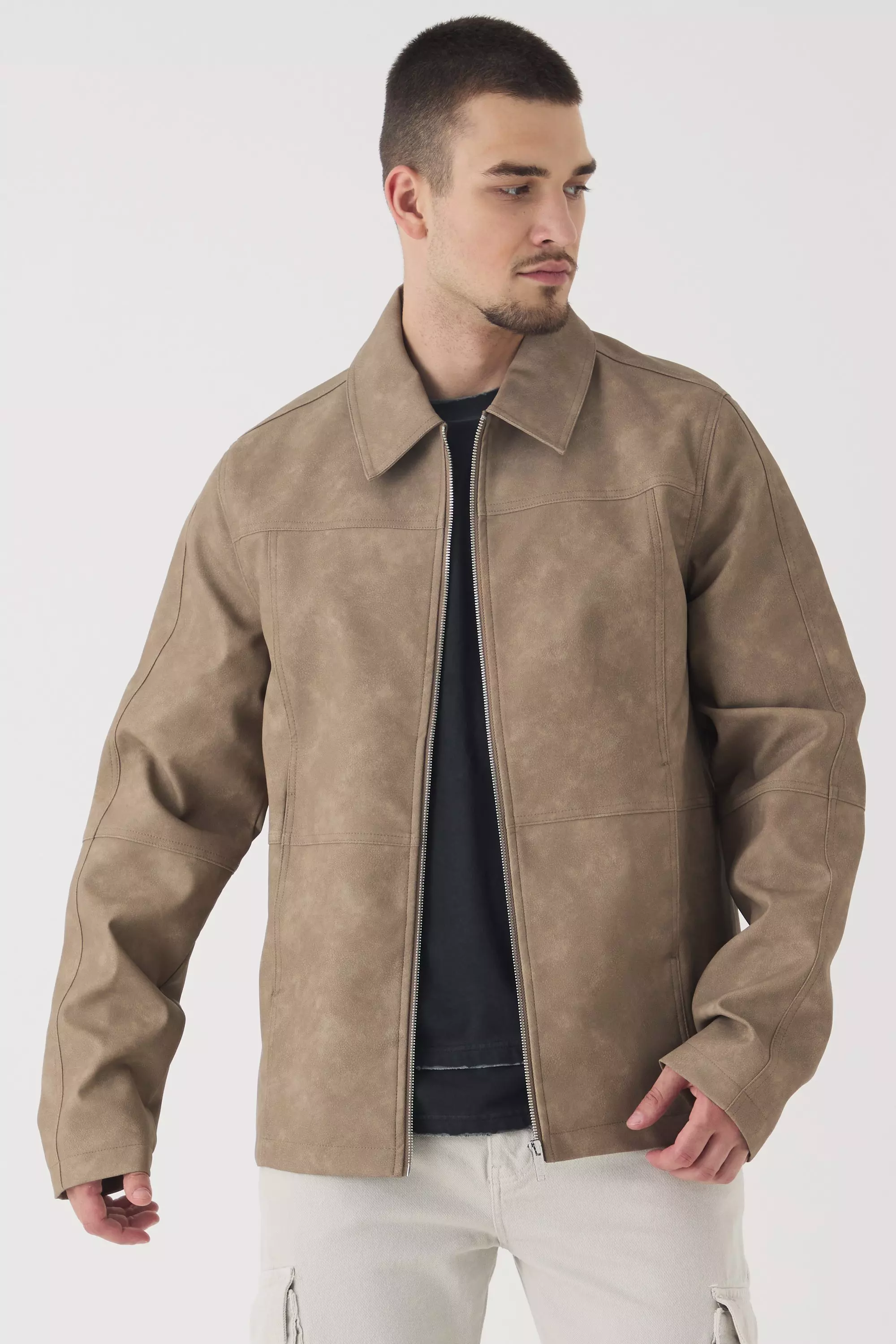Stone Tall Antique Pu Harrington Jacket alternative image