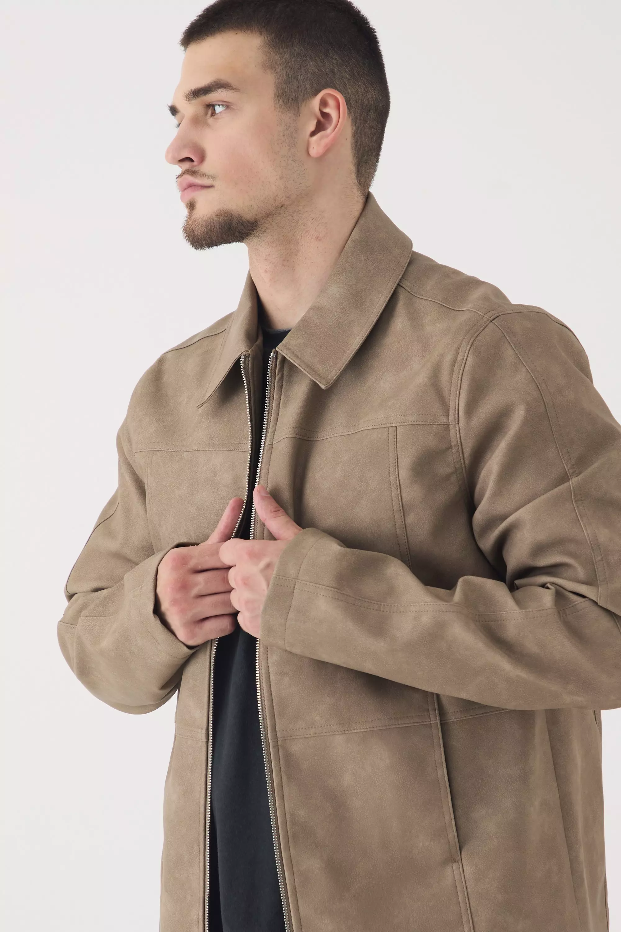 Stone Tall Antique Pu Harrington Jacket alternative image