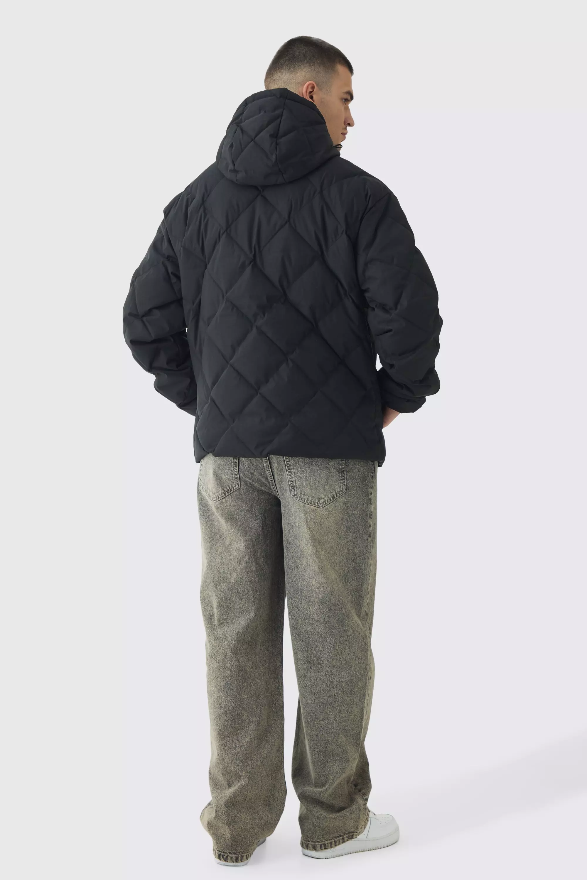 Black Tall Quilted Over The Head Puffer alternative image