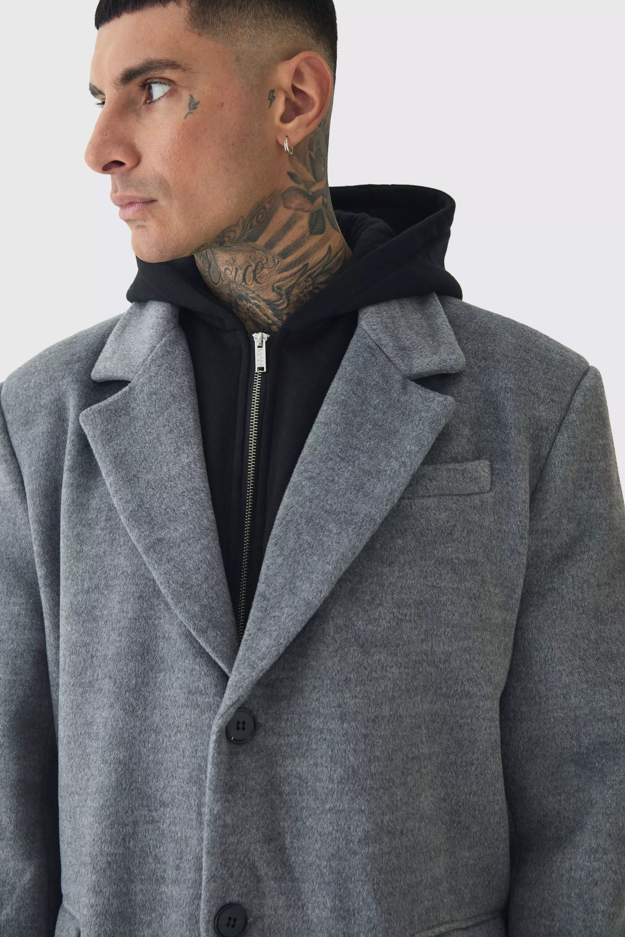 Tall - Manteau oversize en laine, Charcoal autre image