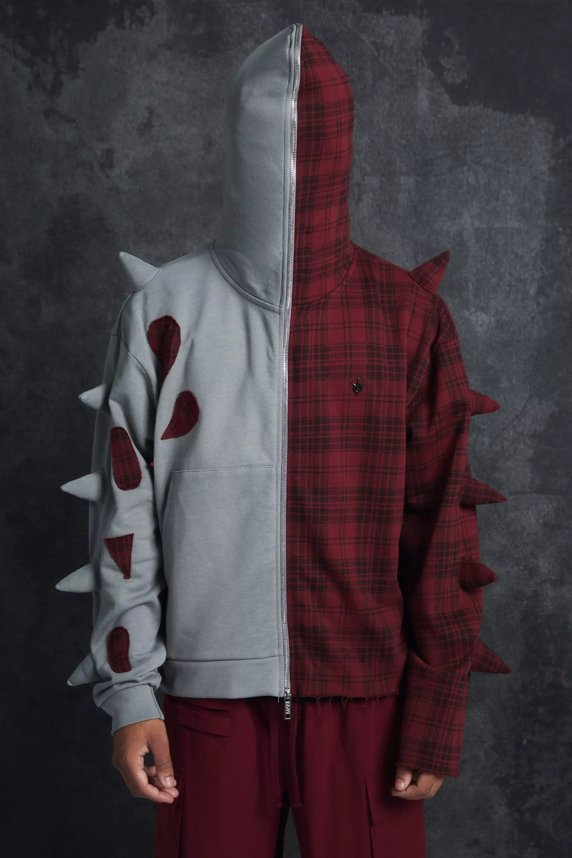 Hoodie with spikes on hood trippie redd hotsell