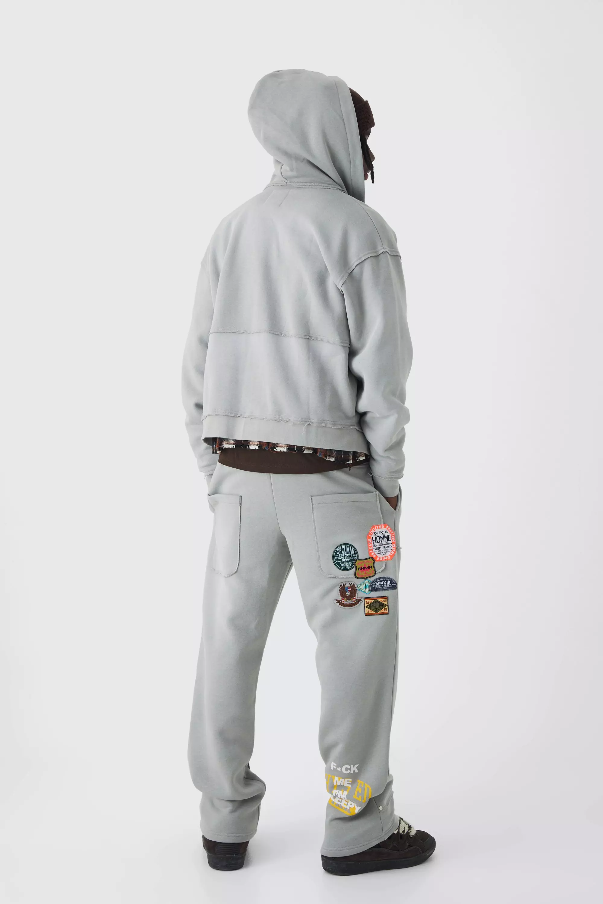 Oversized Zip Through Bonded Scuba Hoodie | boohooMAN USA
