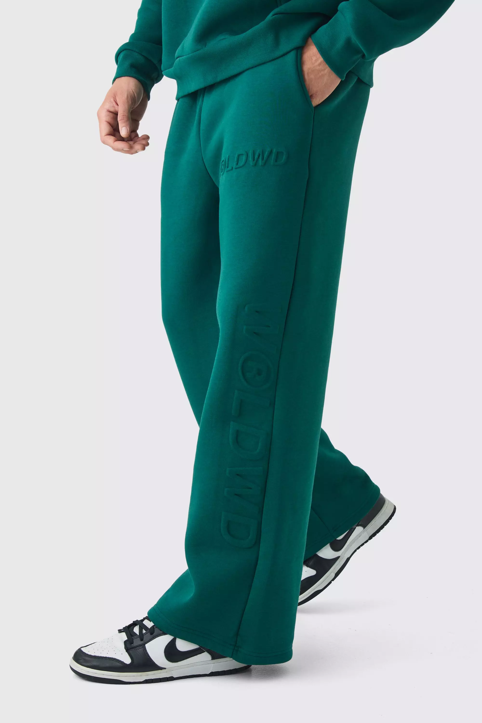 Forest Worldwide Wide Leg Joggingbroek Met Reliëf alternatieve afbeelding