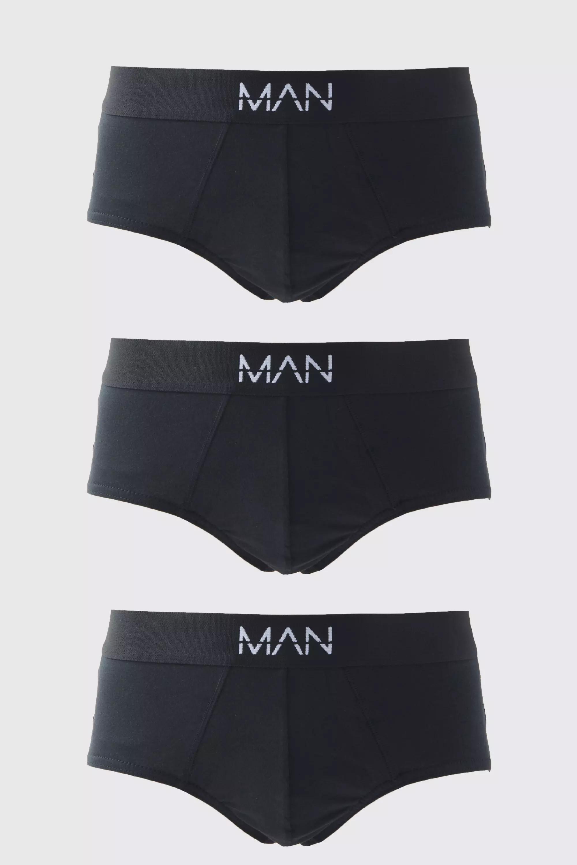 3 Pack Man Dash Briefs Black