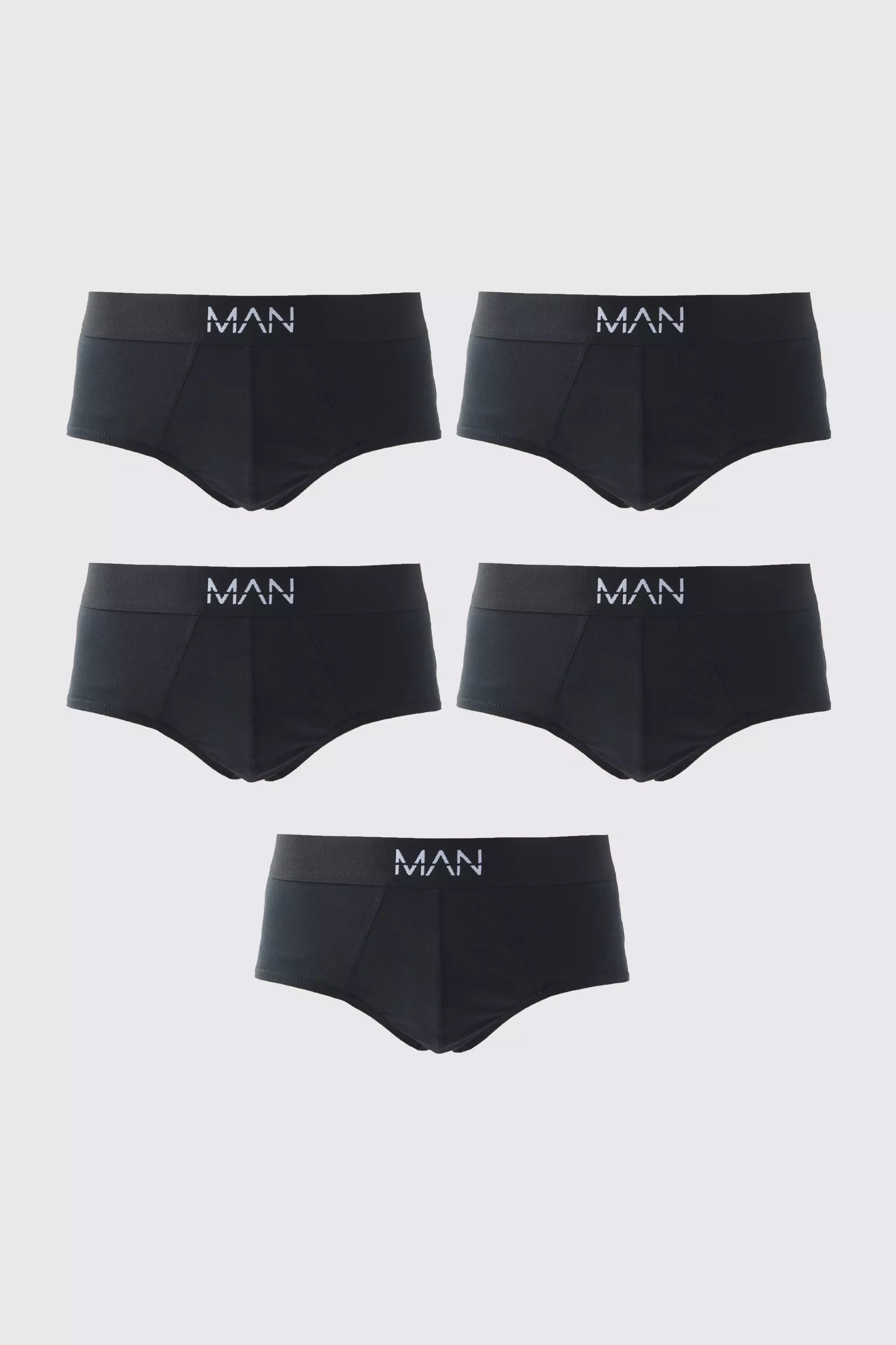 5 Pack Man Dash Briefs Black