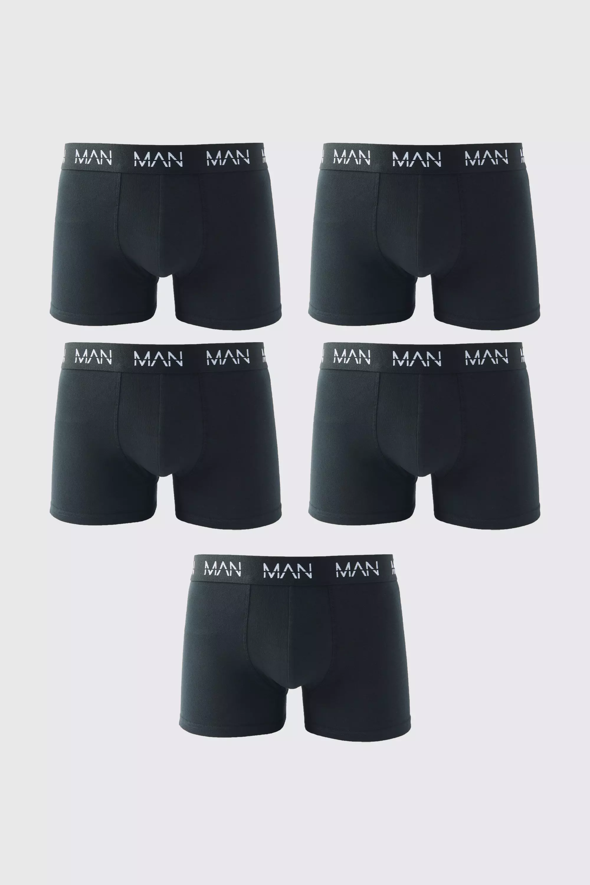 Lot de 5 boxers mi-longs à inscription - MAN, Black autre image