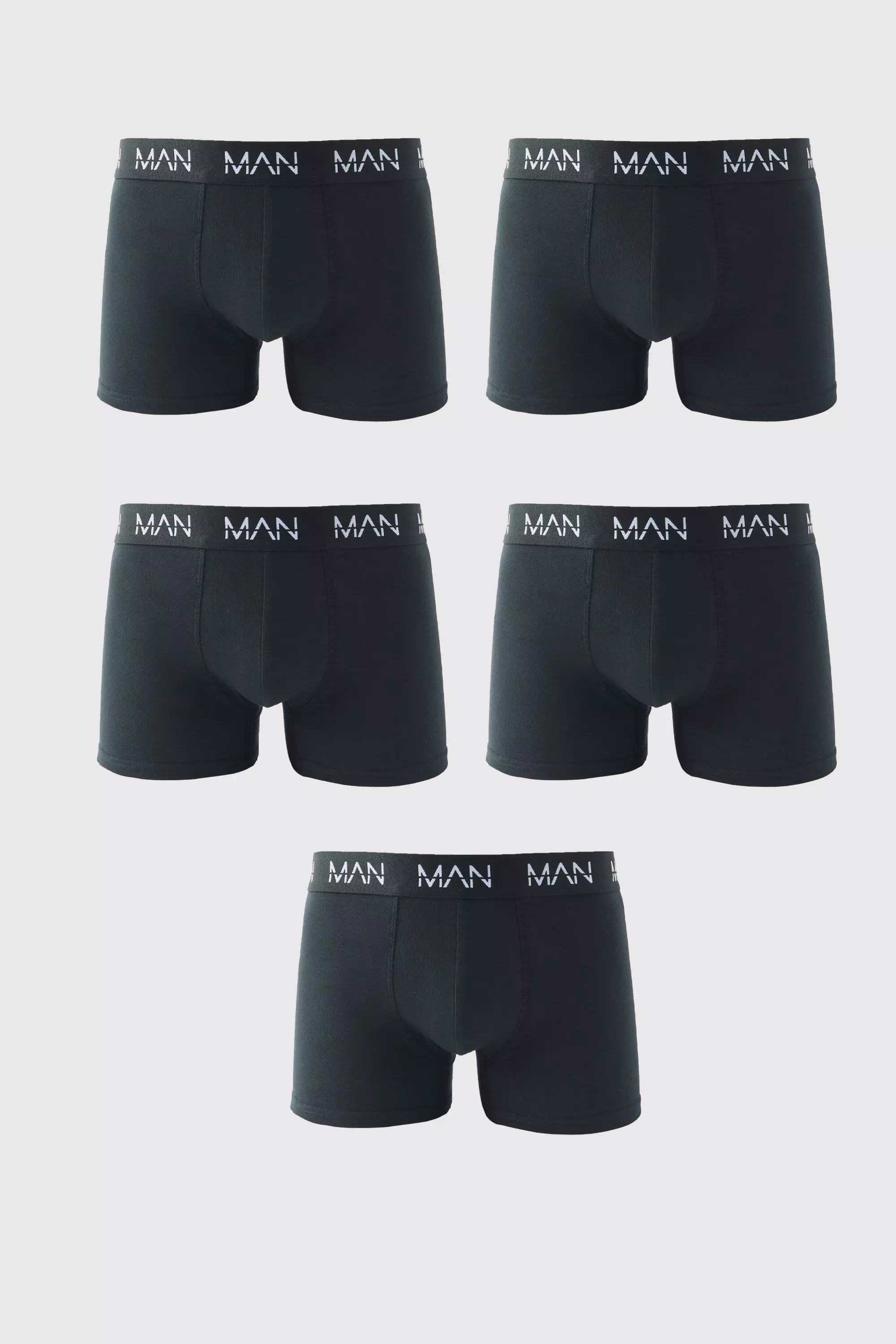 5 Pack Man Trunks Black