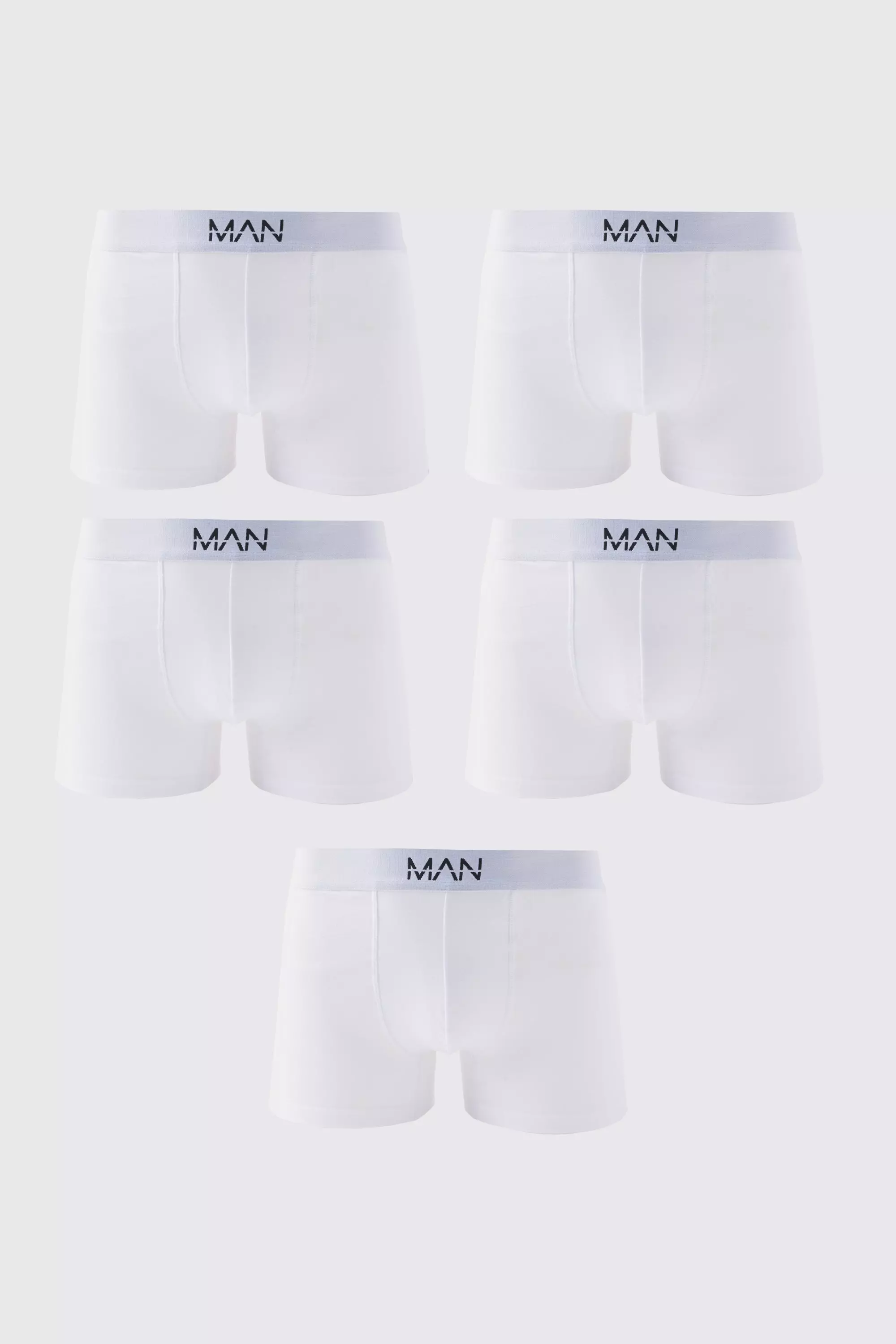 5 Pack Man Trunks White