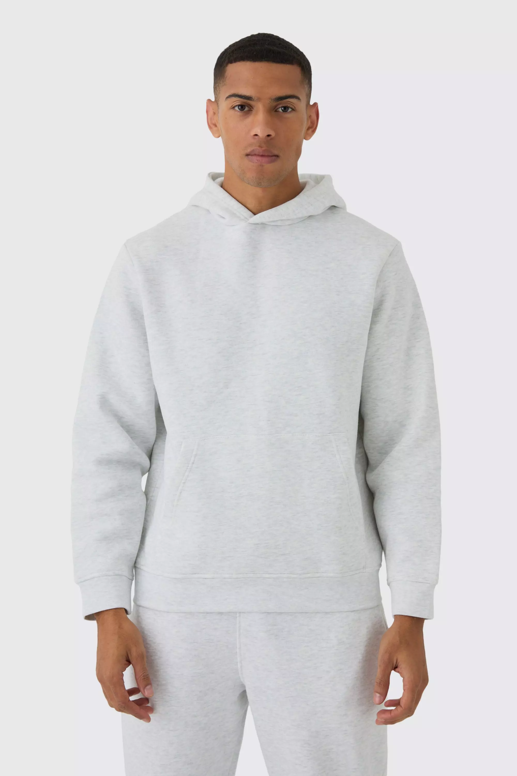 330GSM Over The Head Basic Hoodie Grey marl