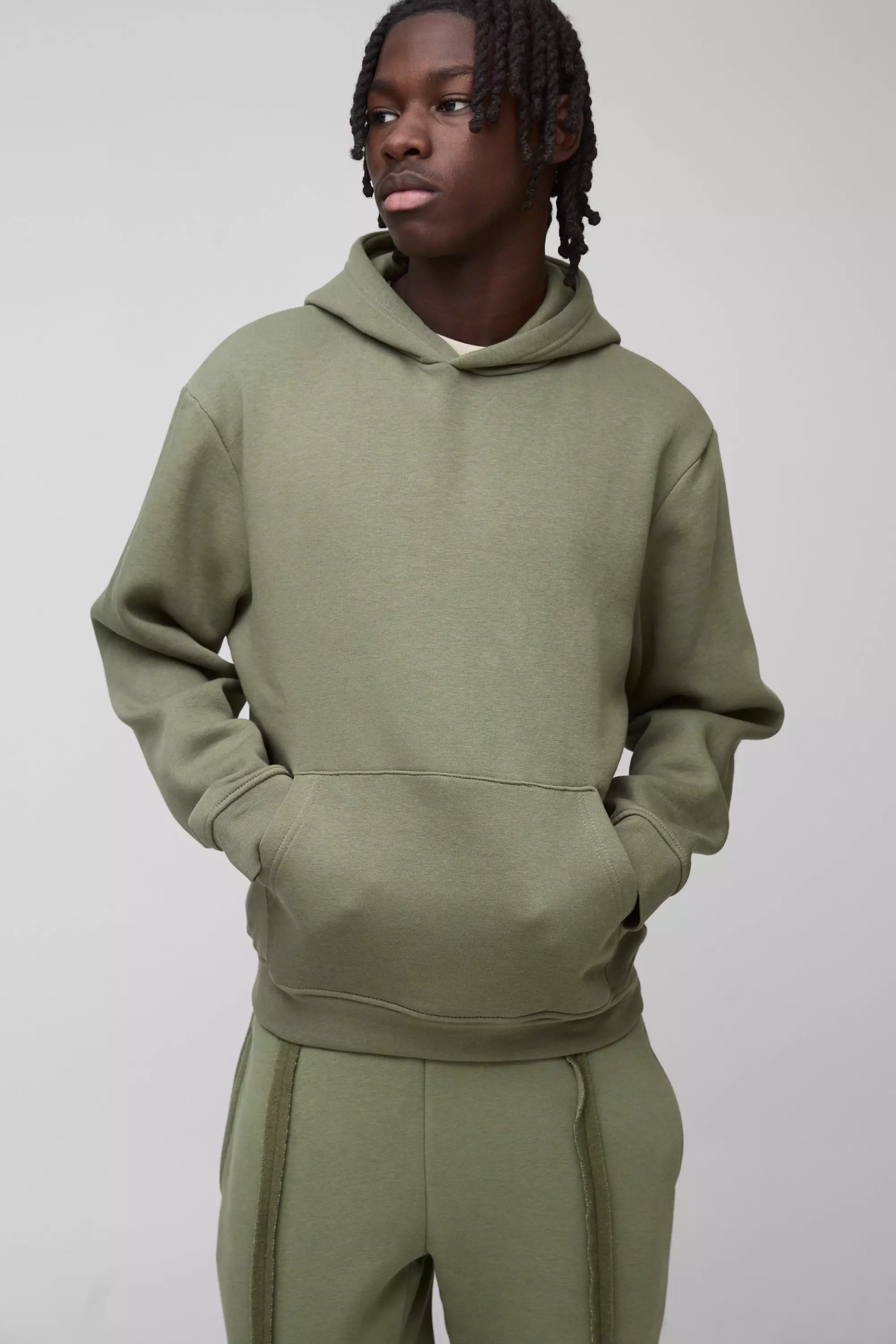330GSM Over The Head Basic Hoodie | boohooMAN USA