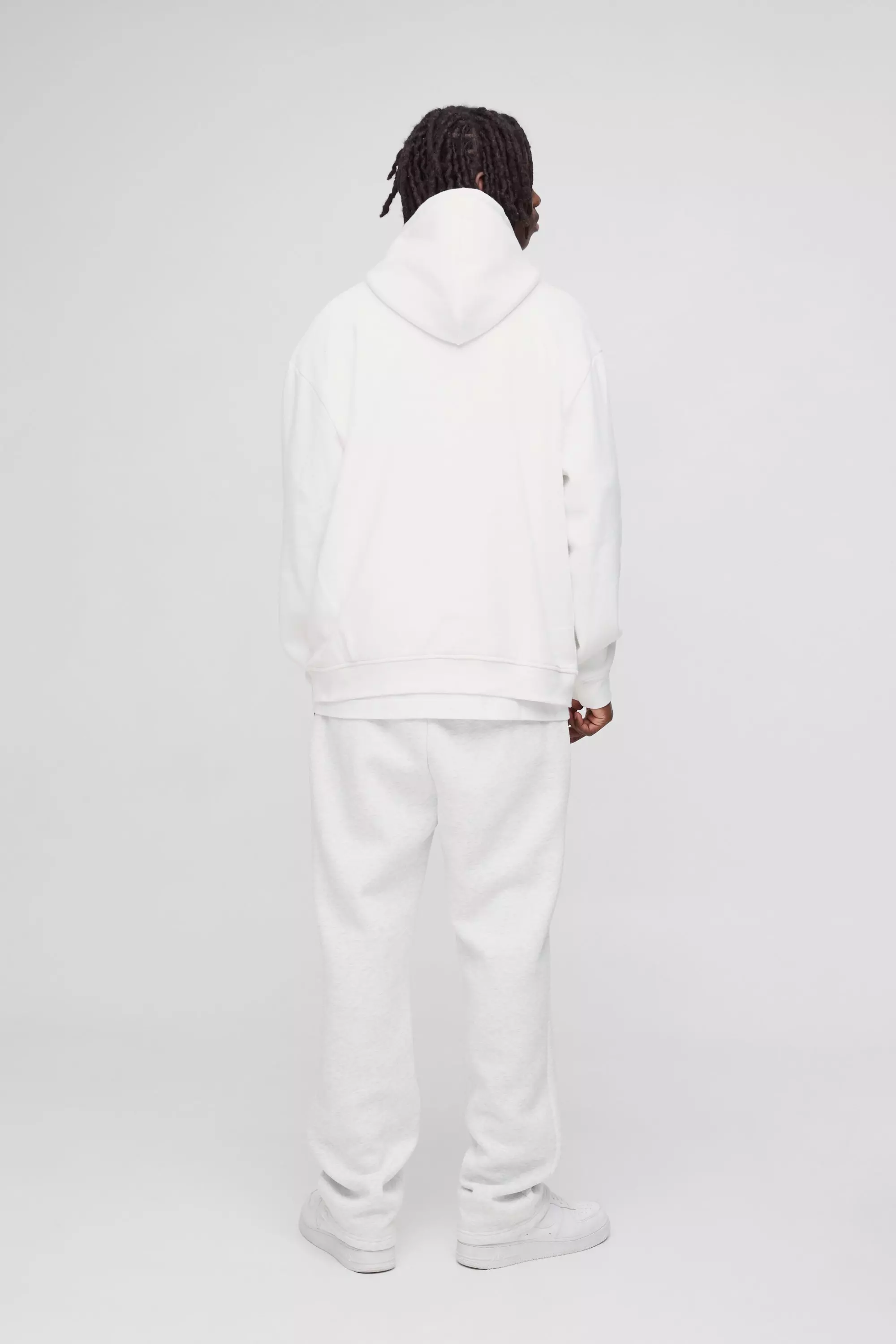 White 330GSM Basic Oversized Over The Head Hoodie alternative image