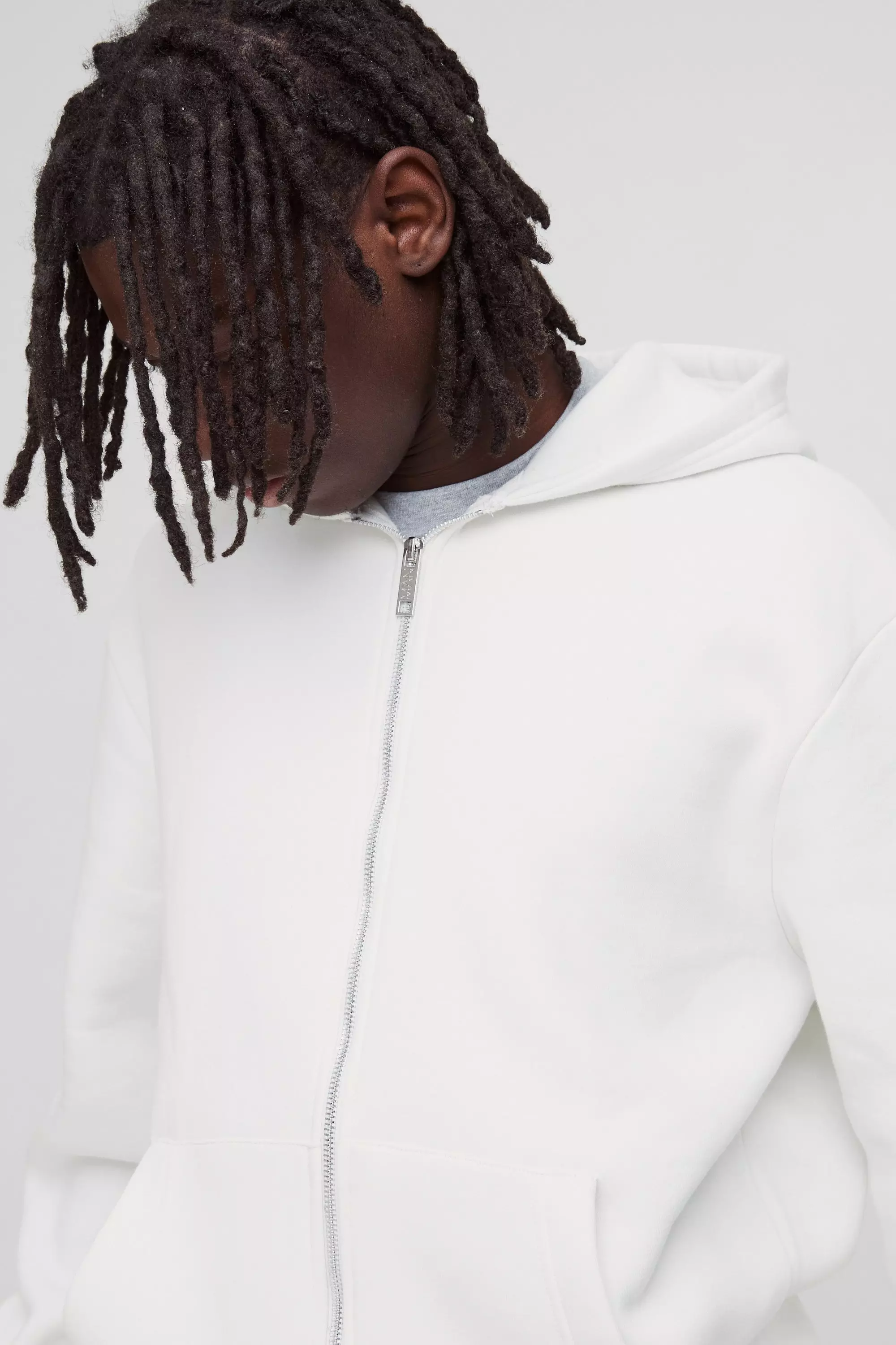 330GSM Basic Zip Through Hoodie | boohooMAN USA