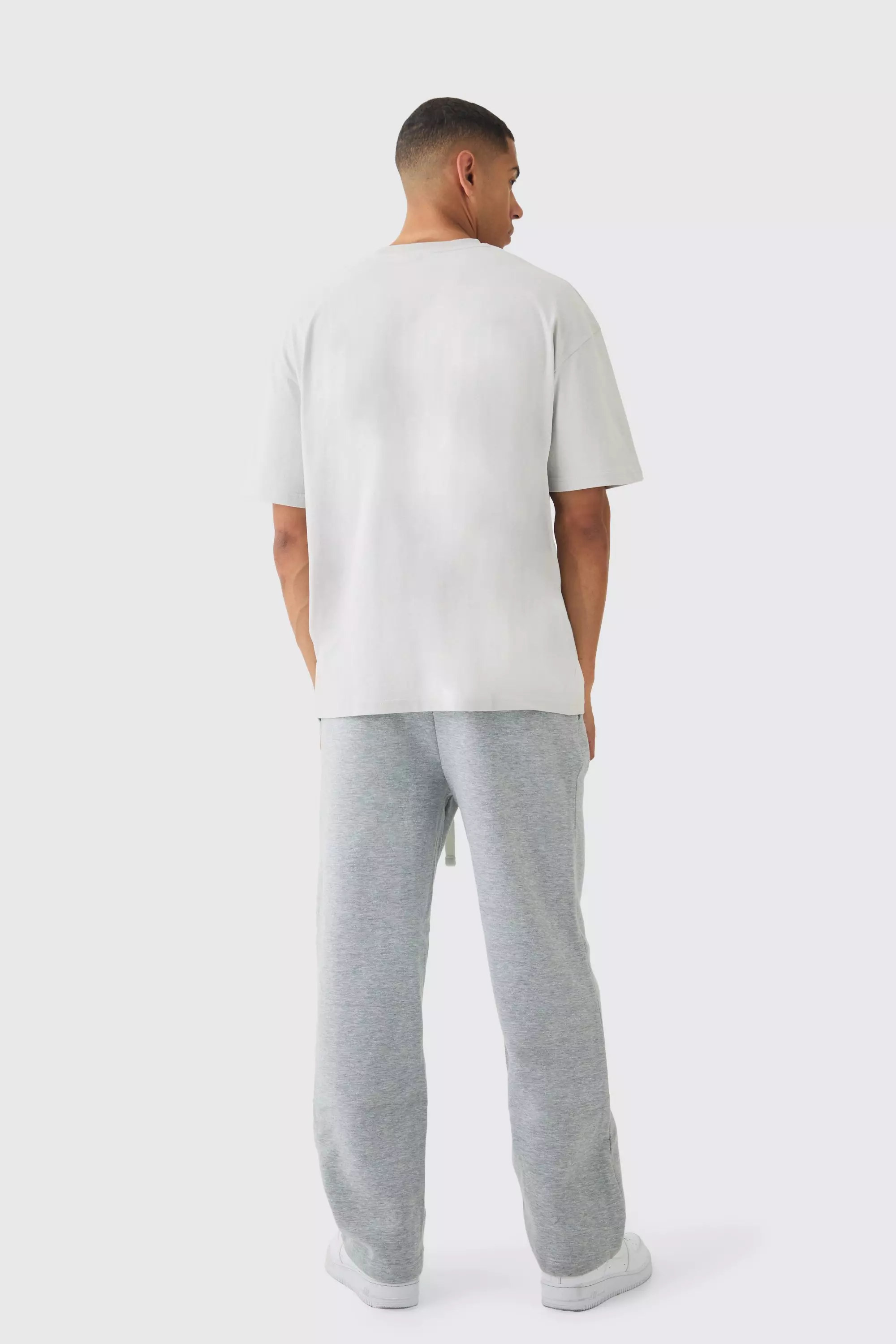 Grey marl Baggy Drop Crotch Jogger alternative image
