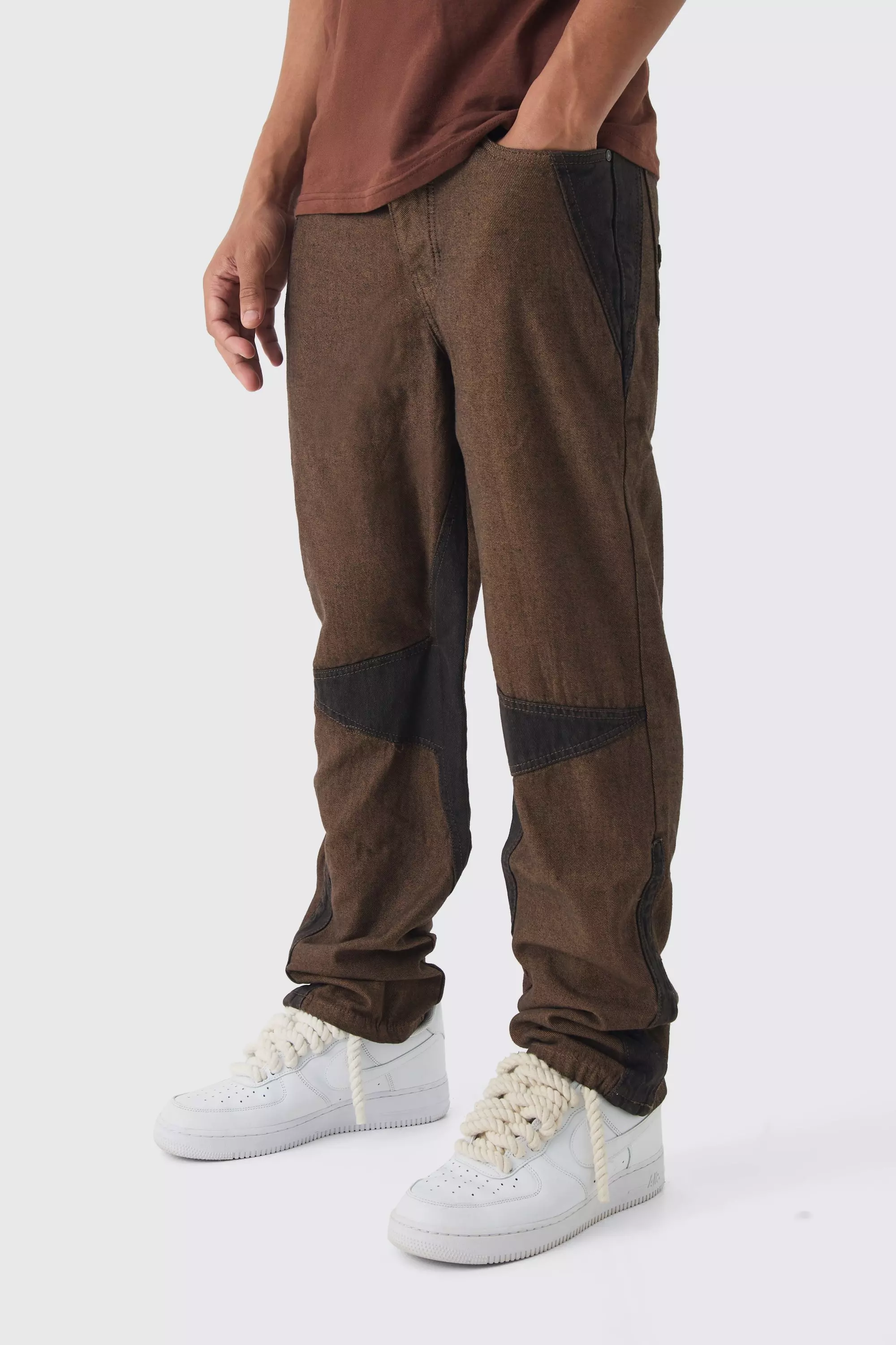 Brown Relaxed Fit Cut Out Star Jeans alternative image