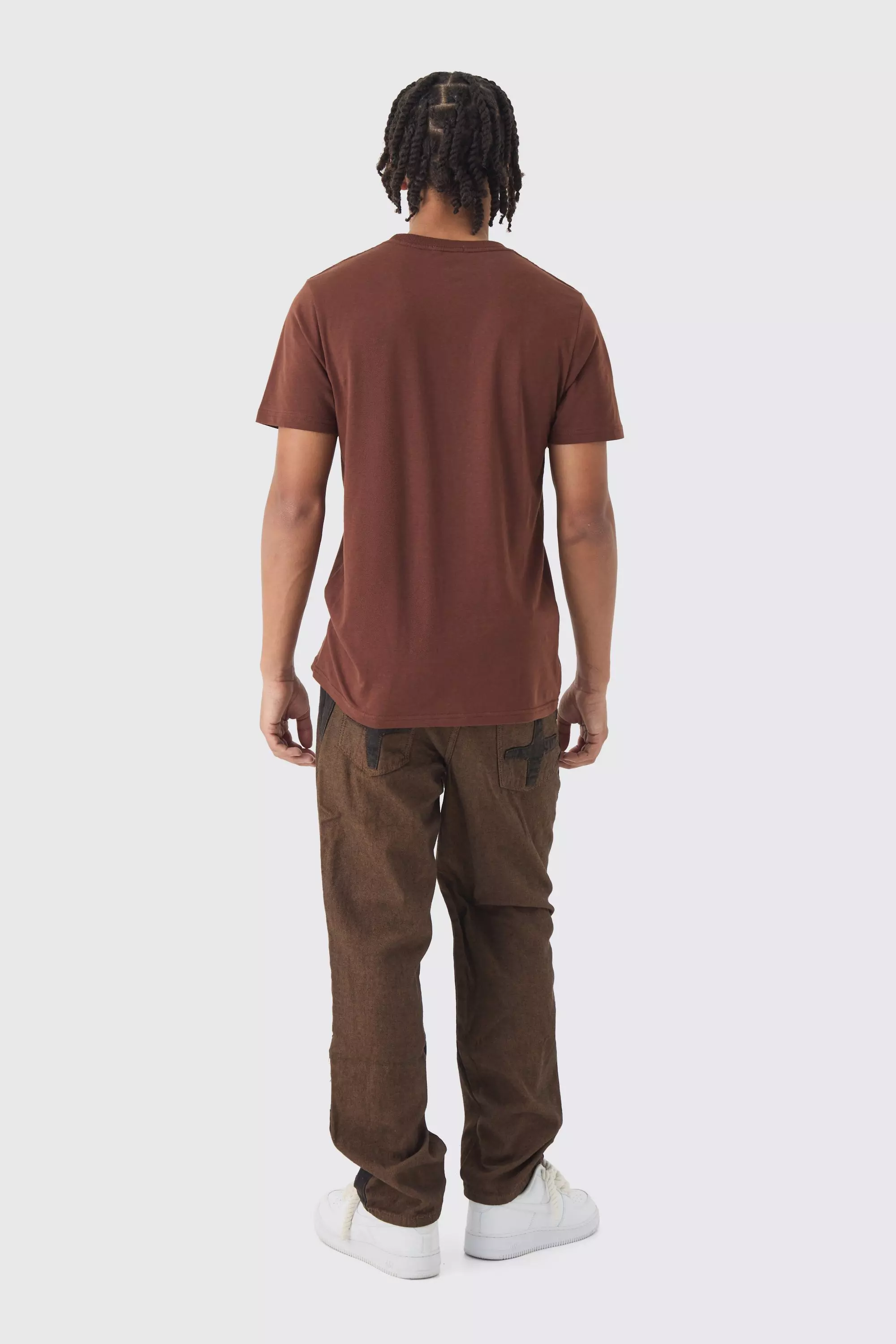 Brown Relaxed Fit Cut Out Star Jeans alternative image