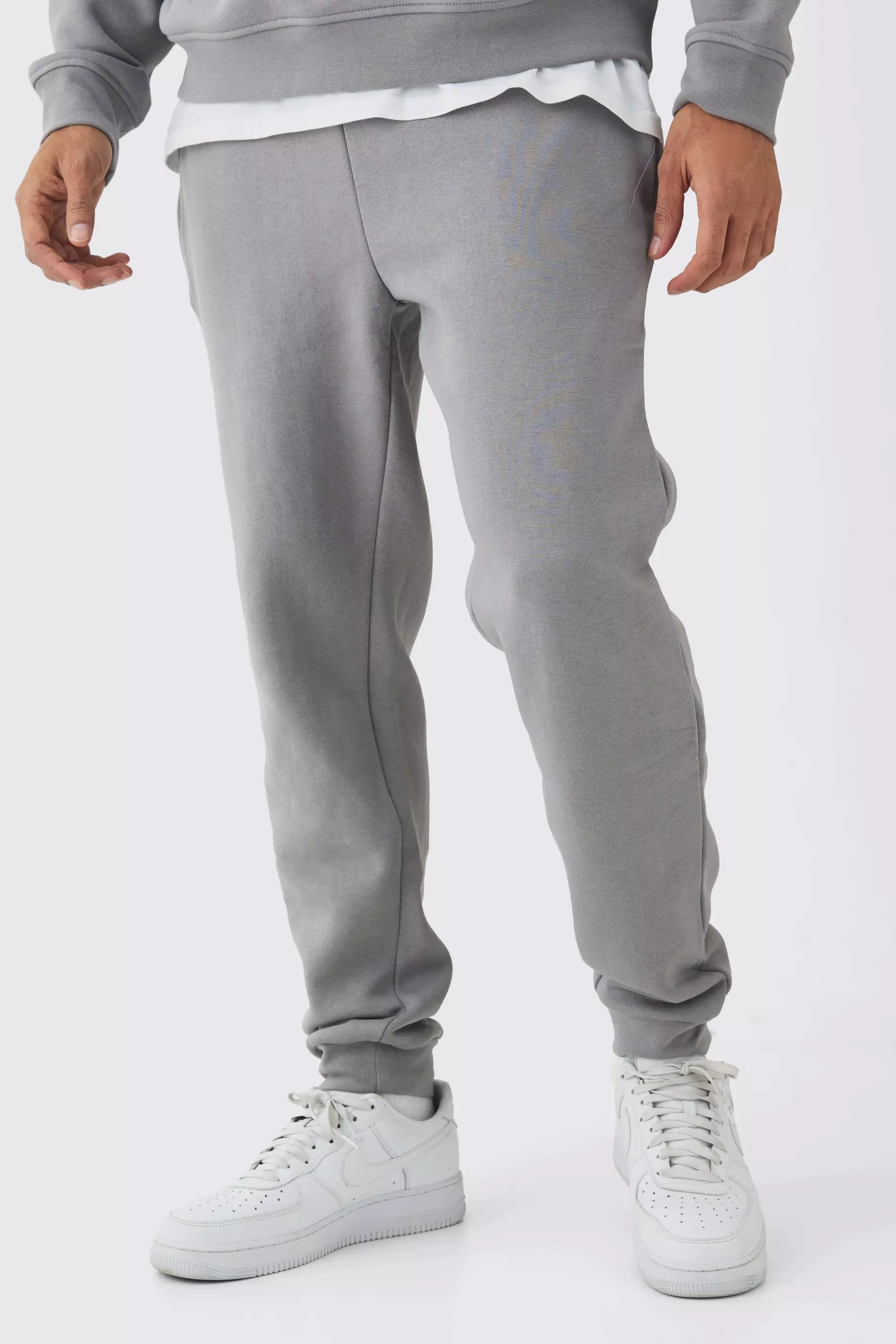 330GSM Regular Fit Basic Sweatpants Grey