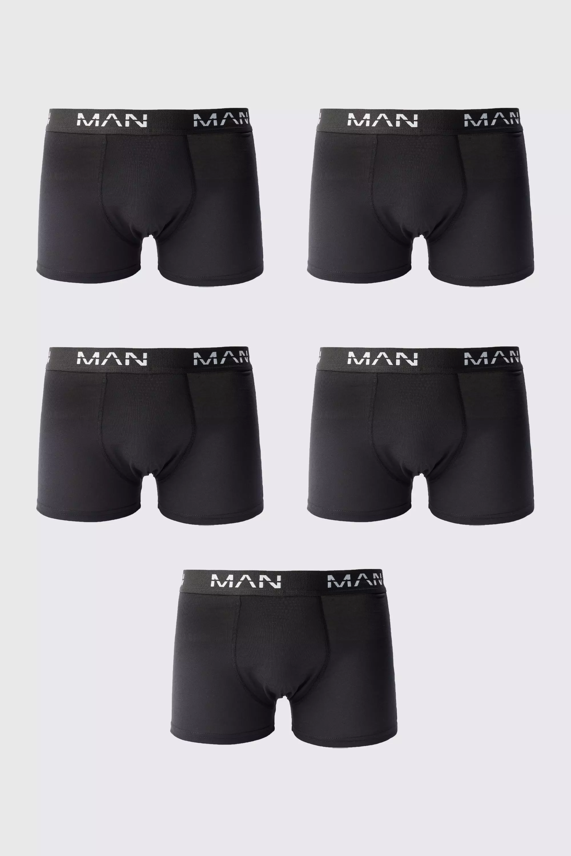 5 Pack Man Trunks Black