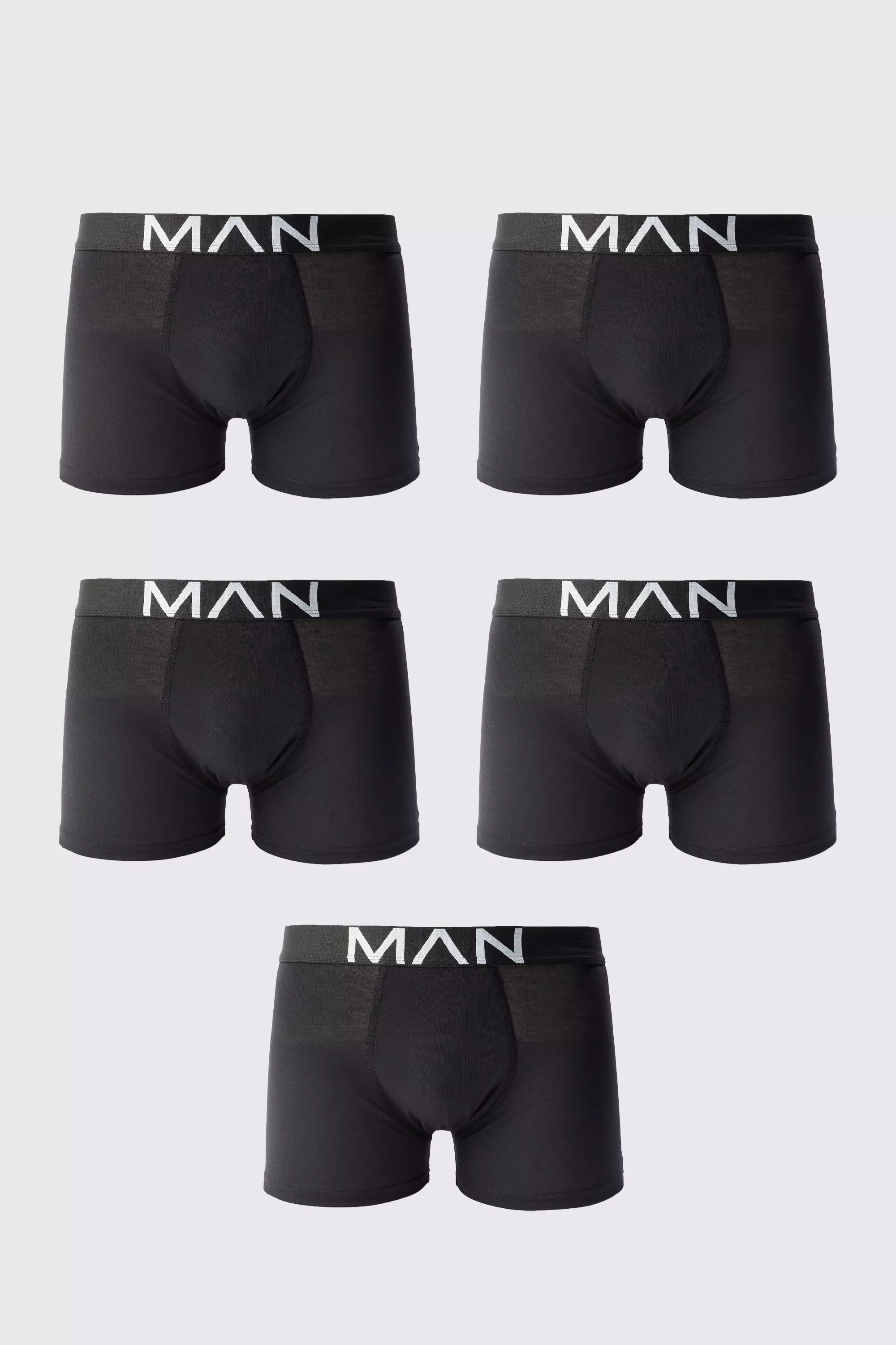 5 Pack Man Trunks Black