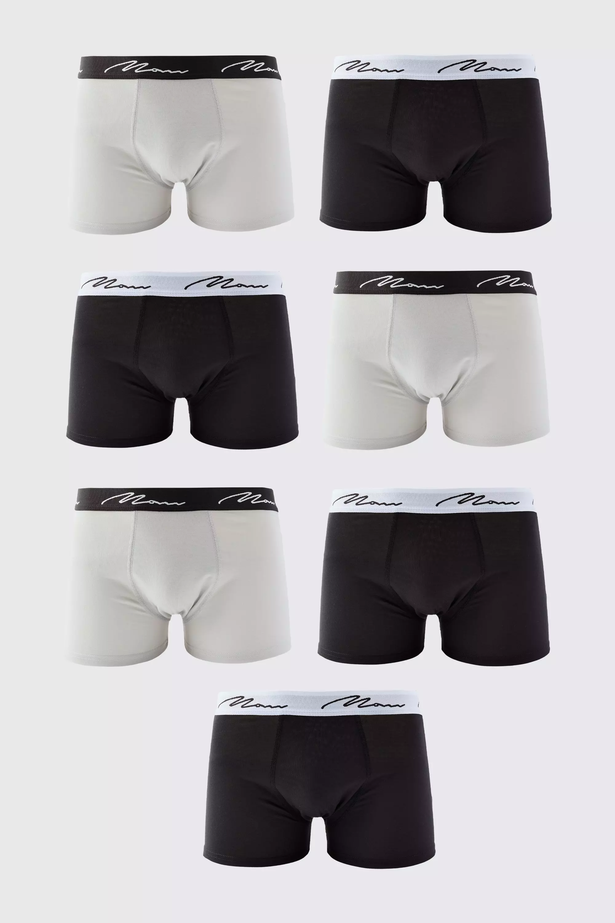 7 Pack Man Signature Mixed Colour Trunks Multi