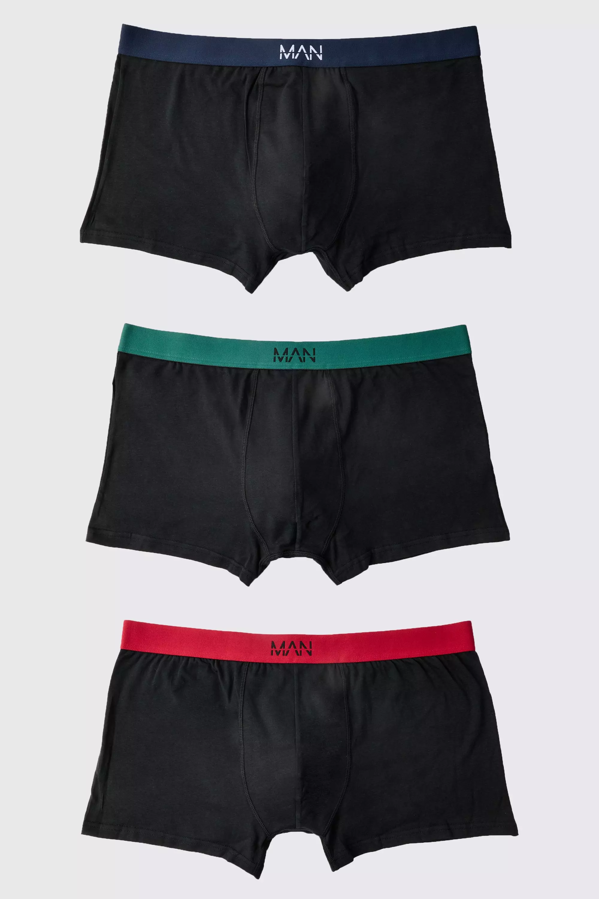 Plus 3 Pack Man Signature Trunks Black