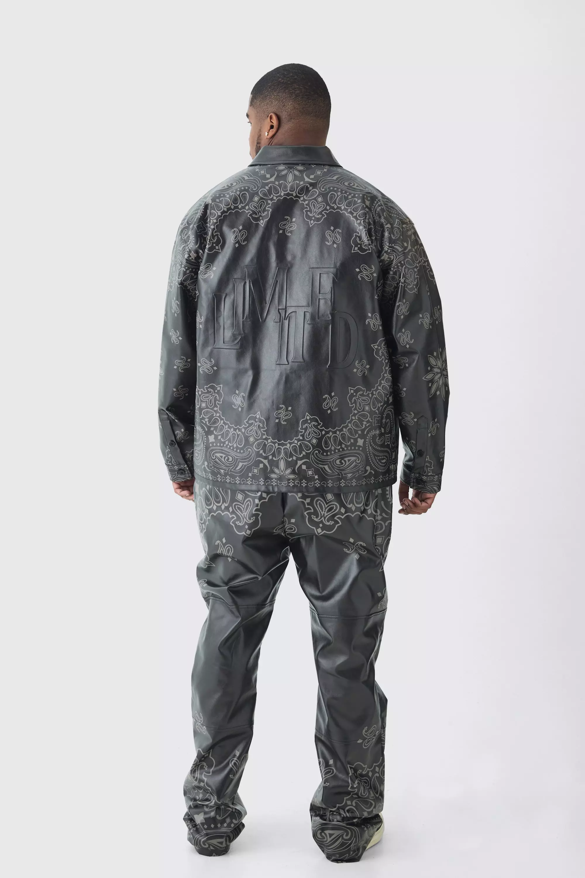 Grande taille - Pantalon flare à imprimé bandana, Black autre image
