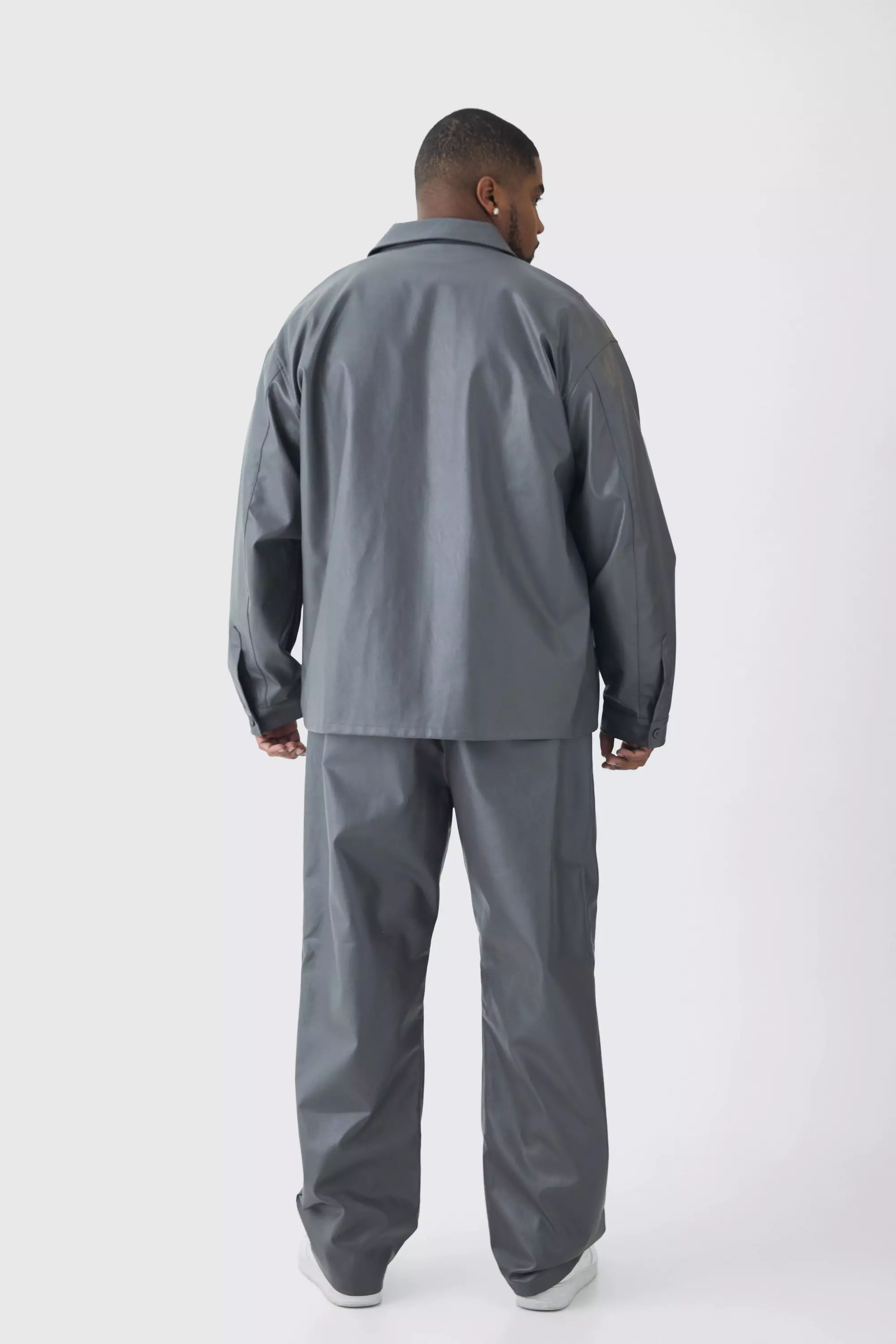 Grande taille - Pantalon charpentier droit, Grey autre image