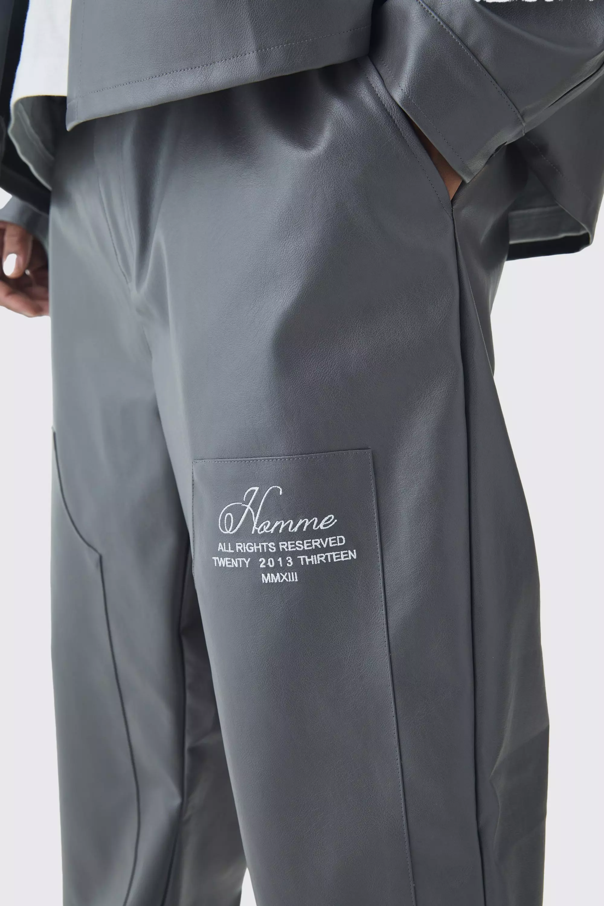Grande taille - Pantalon charpentier droit, Grey autre image