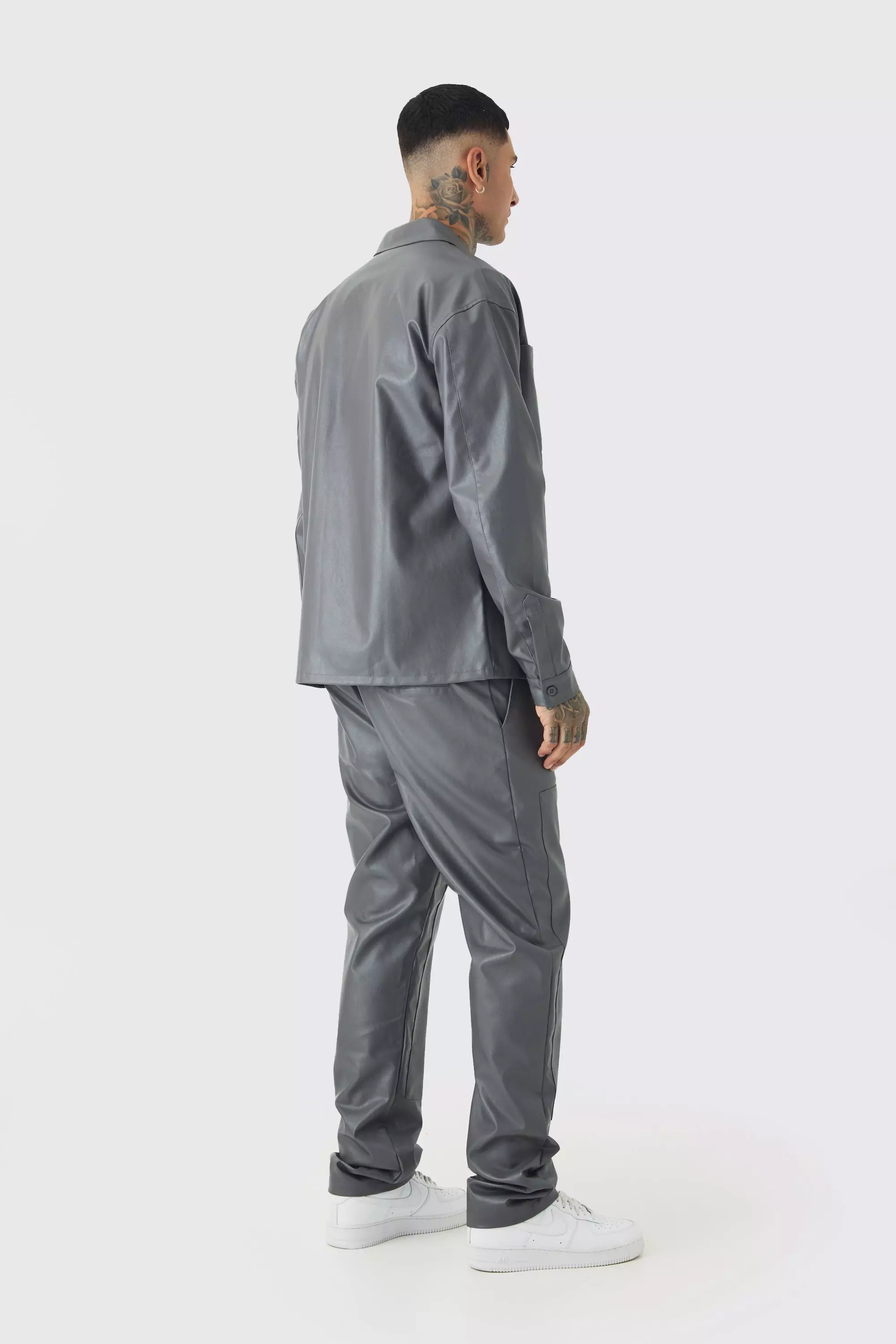 Tall - Pantalon charpentier droit, Grey autre image