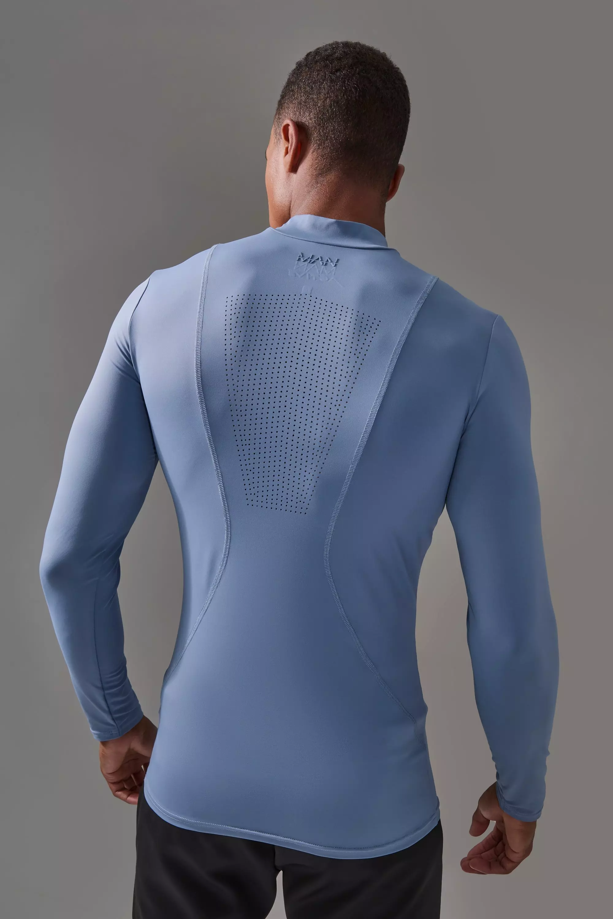 Blue Man Active Pro Long Sleeve High Neck Perforated Base Layer