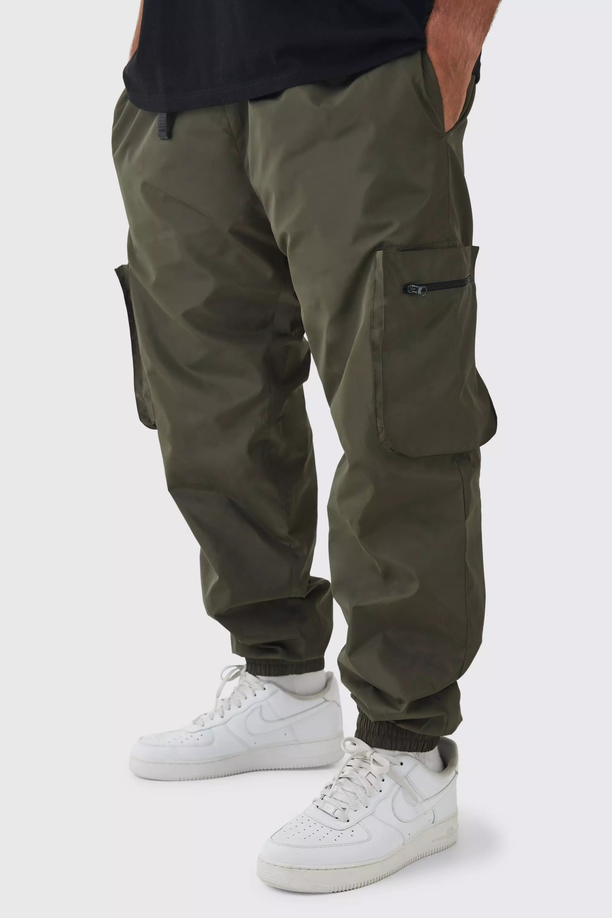 Grande taille - Pantalon cargo en nylon, Khaki autre image