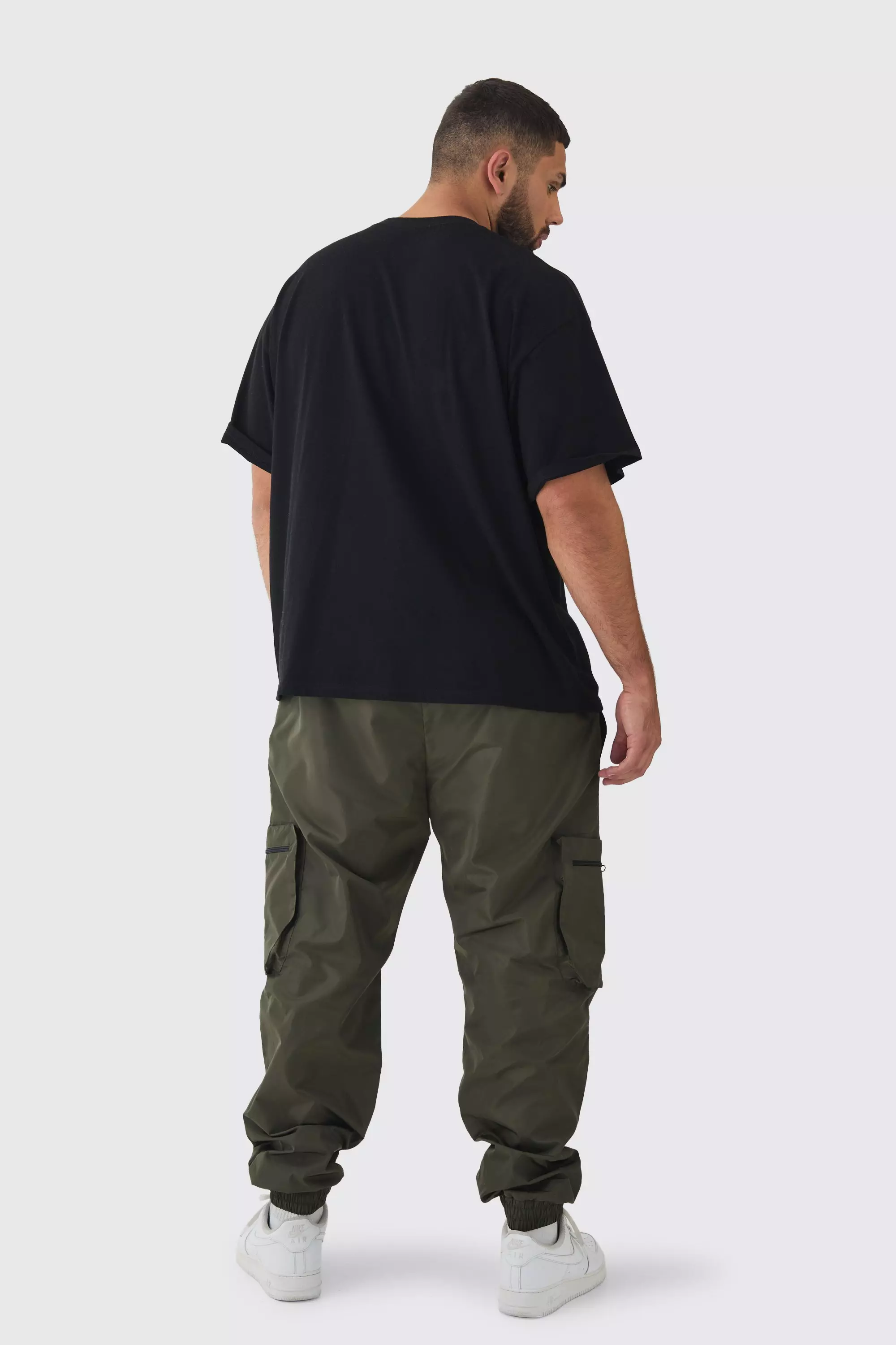 Grande taille - Pantalon cargo en nylon, Khaki autre image