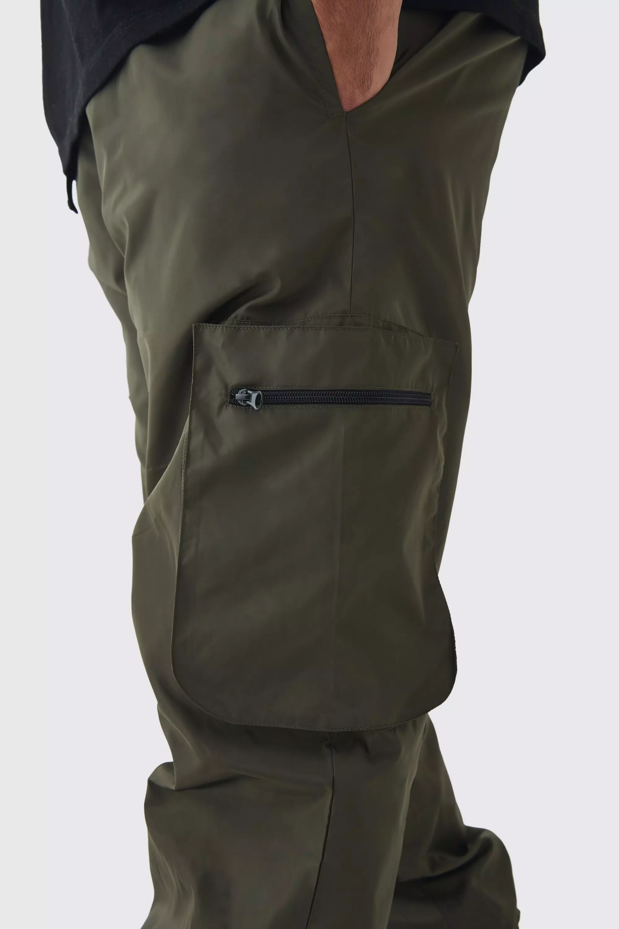 Grande taille - Pantalon cargo en nylon, Khaki autre image