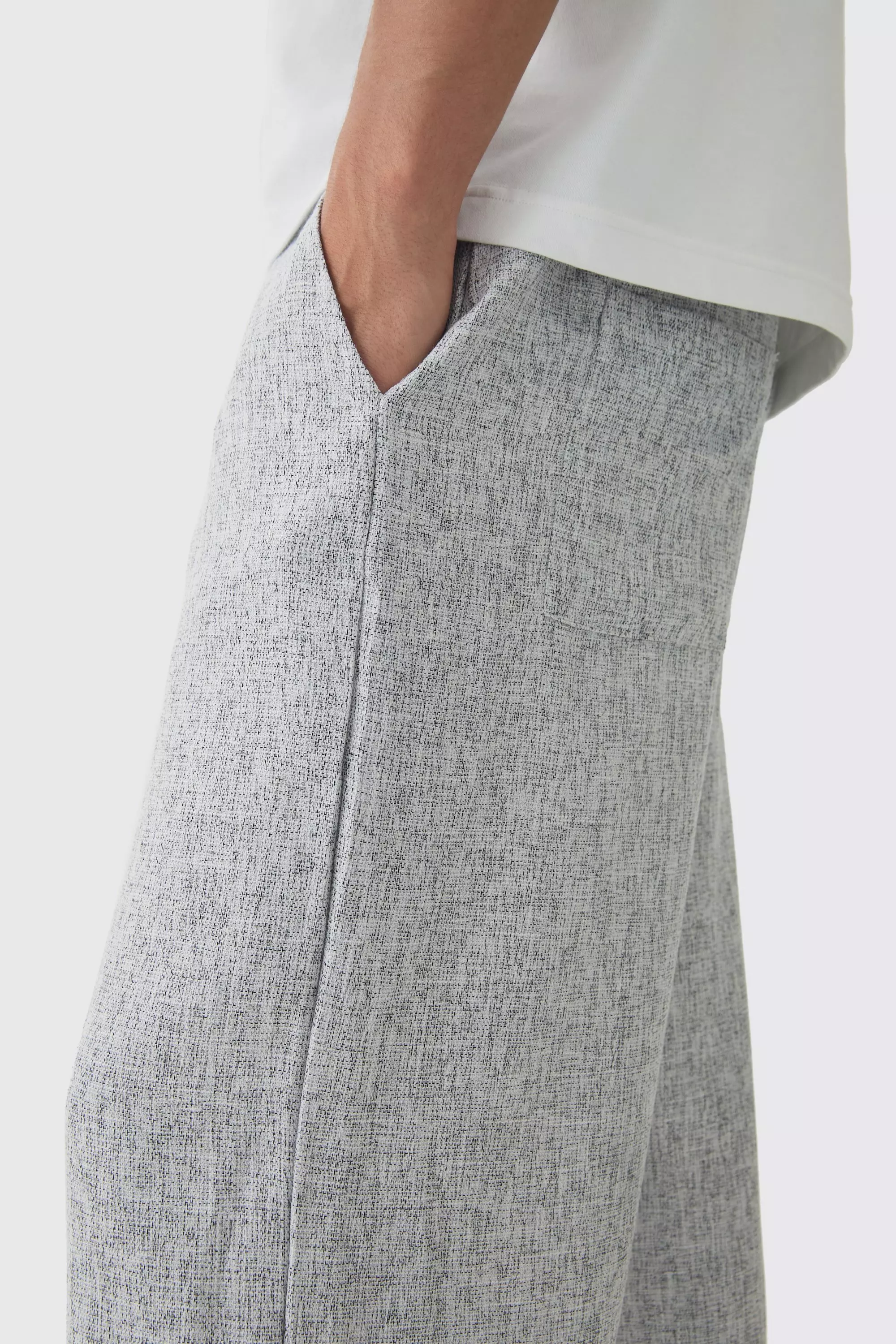 Lockere Bouclee-Hose mit elastischem Bund, Black alternatives Bild